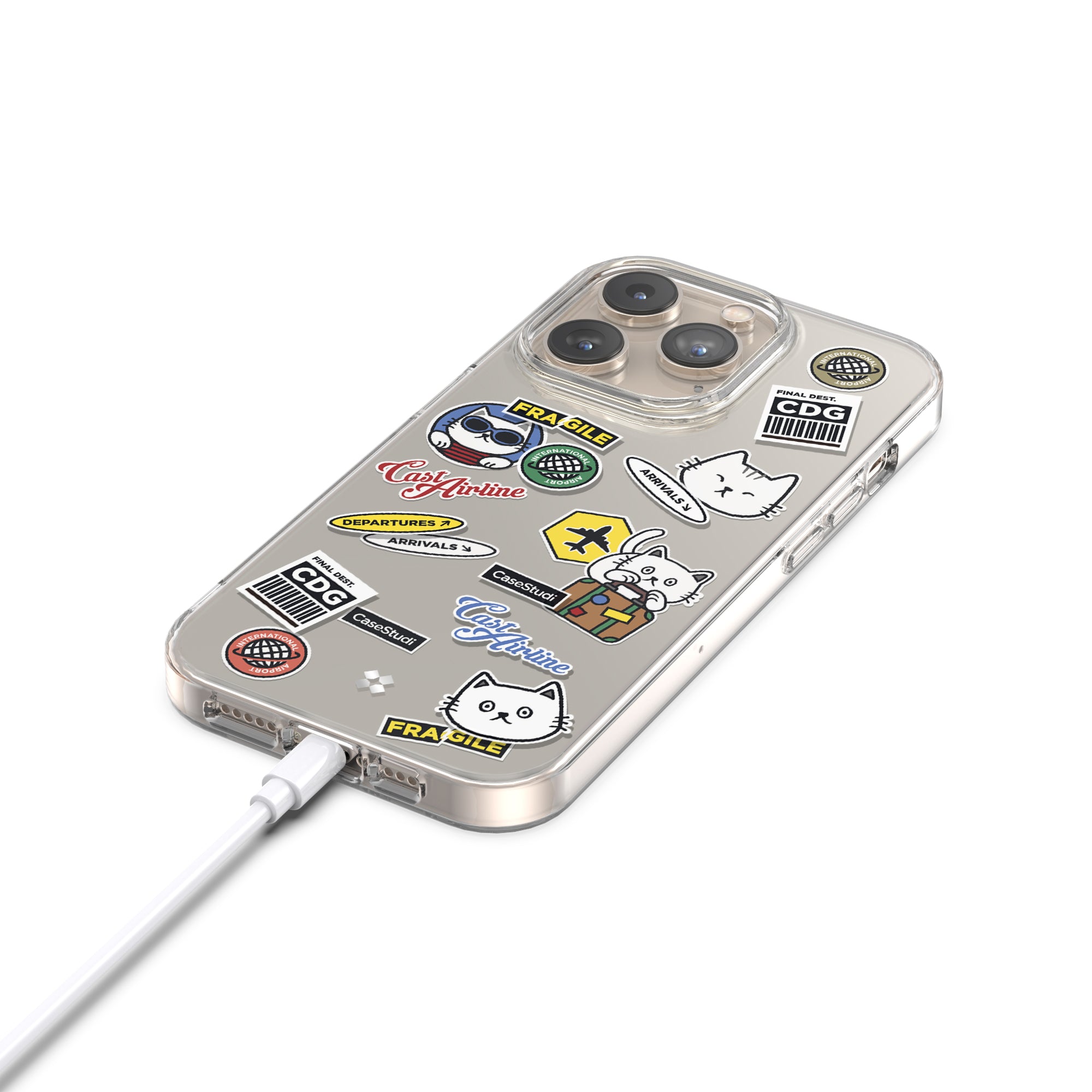 iPhone 15 Pro / Pro Max Case: Cast Travel Cat Non-Magsafe