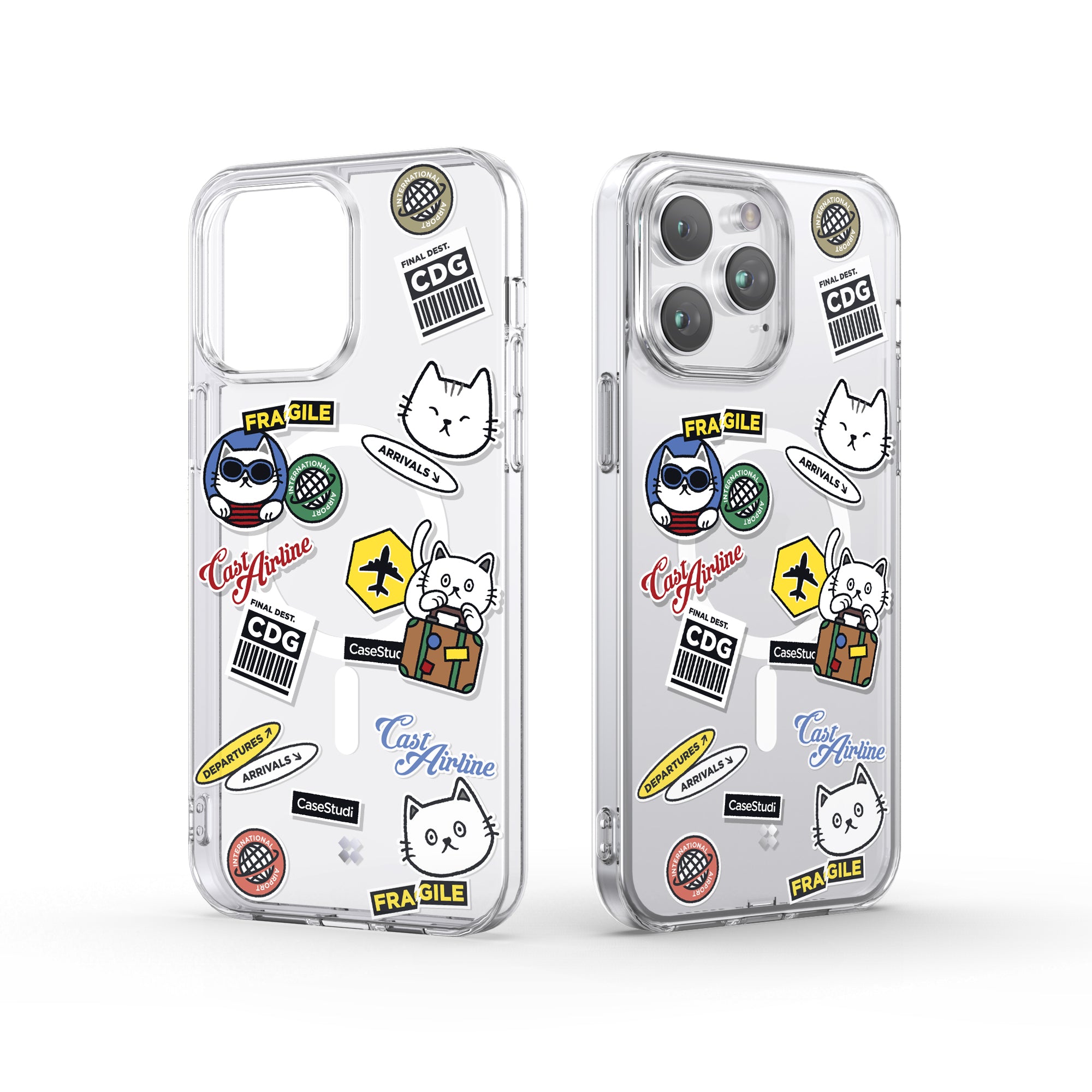 iPhone 15 Pro / Pro Max Case: Cast Travel Cat Magsafe iPhone 15 Pro / Pro Max Case: Cast Travel Cat Magsafe