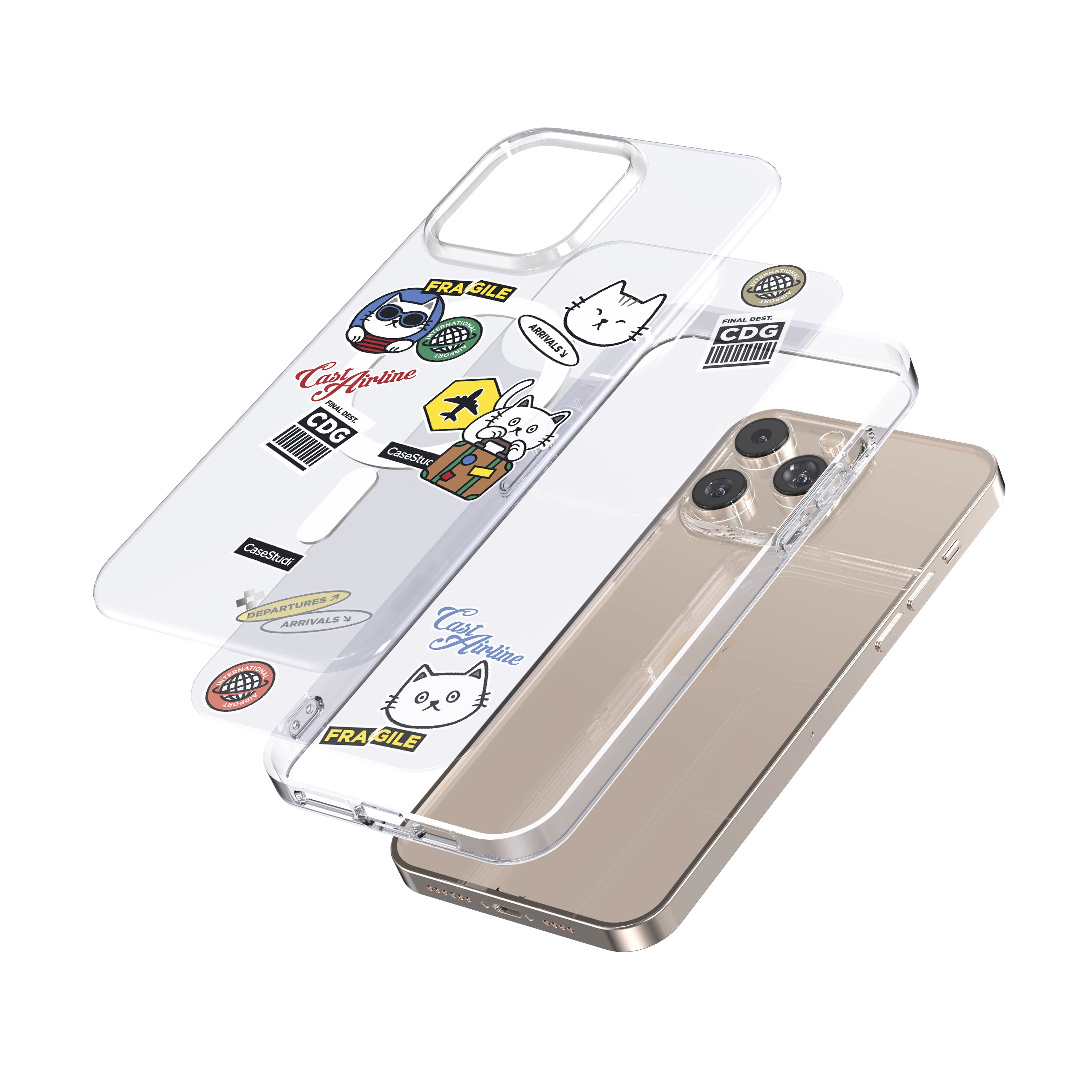 iPhone 15 Pro / Pro Max Case: Cast Travel Cat Magsafe