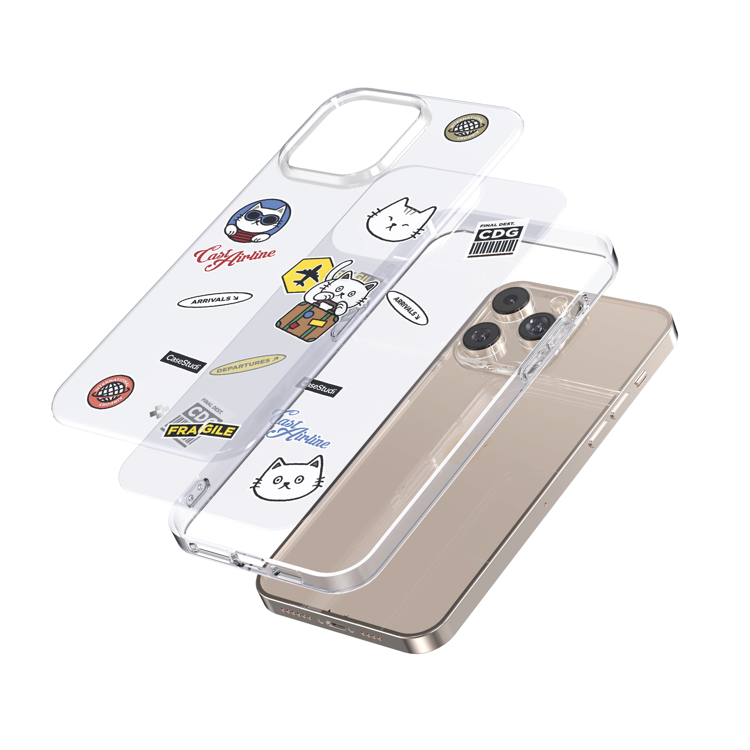 iPhone 15 Pro / Pro Max Case: Cast Travel Cat Non-Magsafe