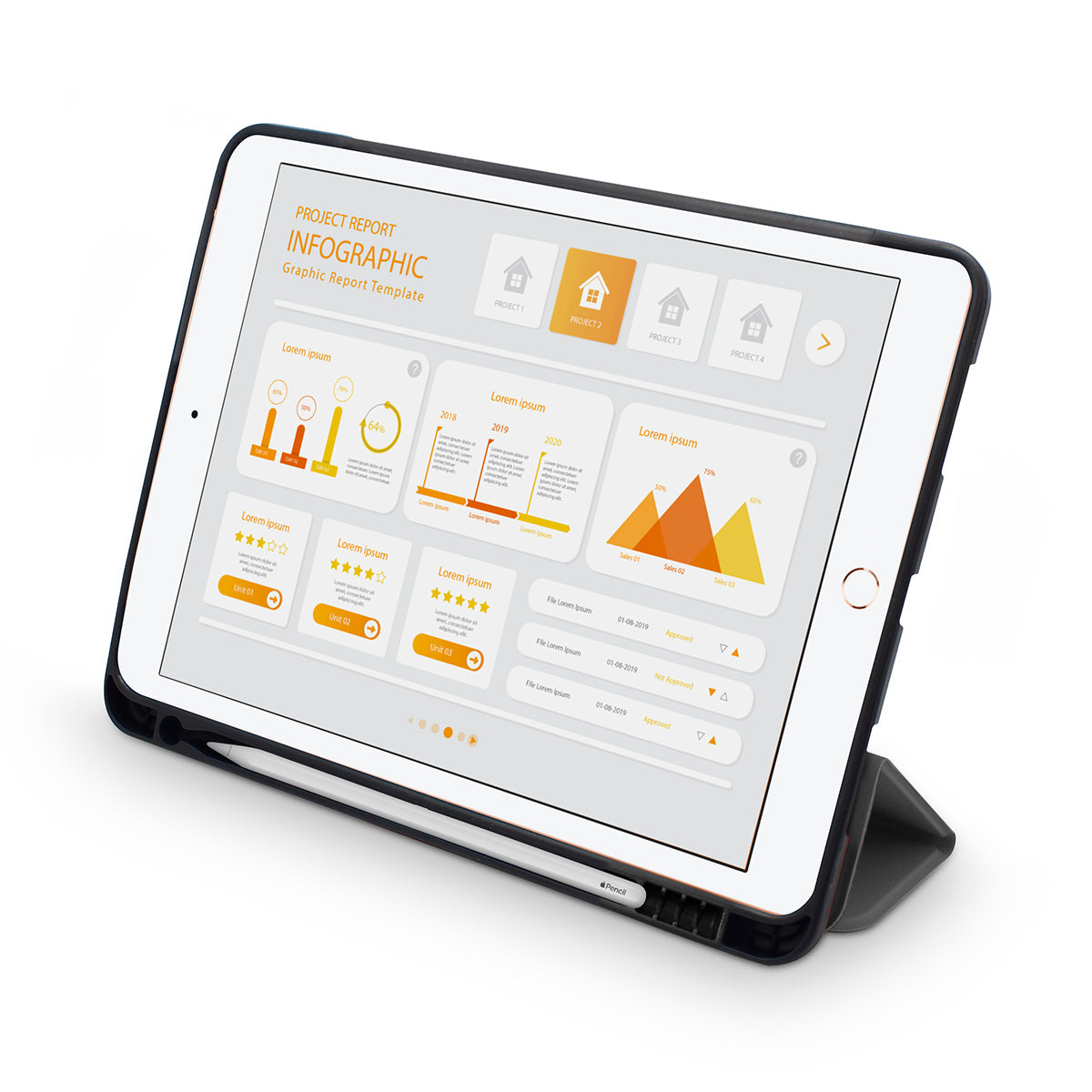 iPAD (10.9") ULTRA SLIM CASE: GREY