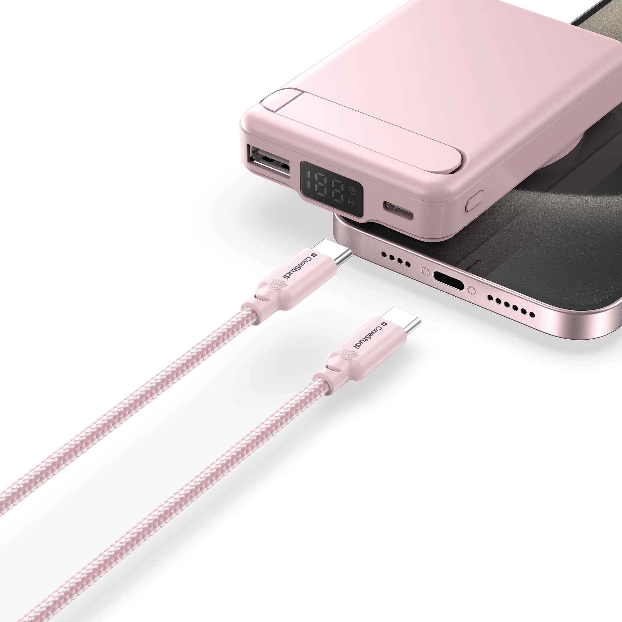 Casestudi Ballistic Cable with 1.2m length, 60W QC 3.0 fast charging (20V/5A max), durable woven nylon tested for 50,000 bends, E-Marker Chip for smart power regulation, and 480Mbps data transfer speeds.