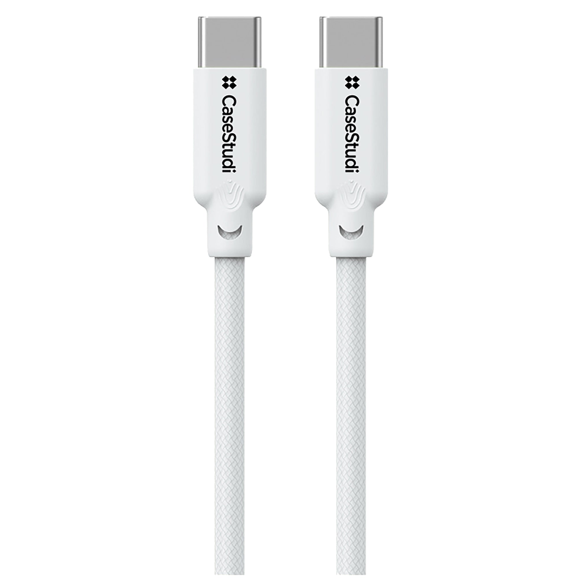 Casestudi Ballistic Cable - 60W Fast Charging USB-C Cable, 1.2m, White, Built for Durability and Performance.