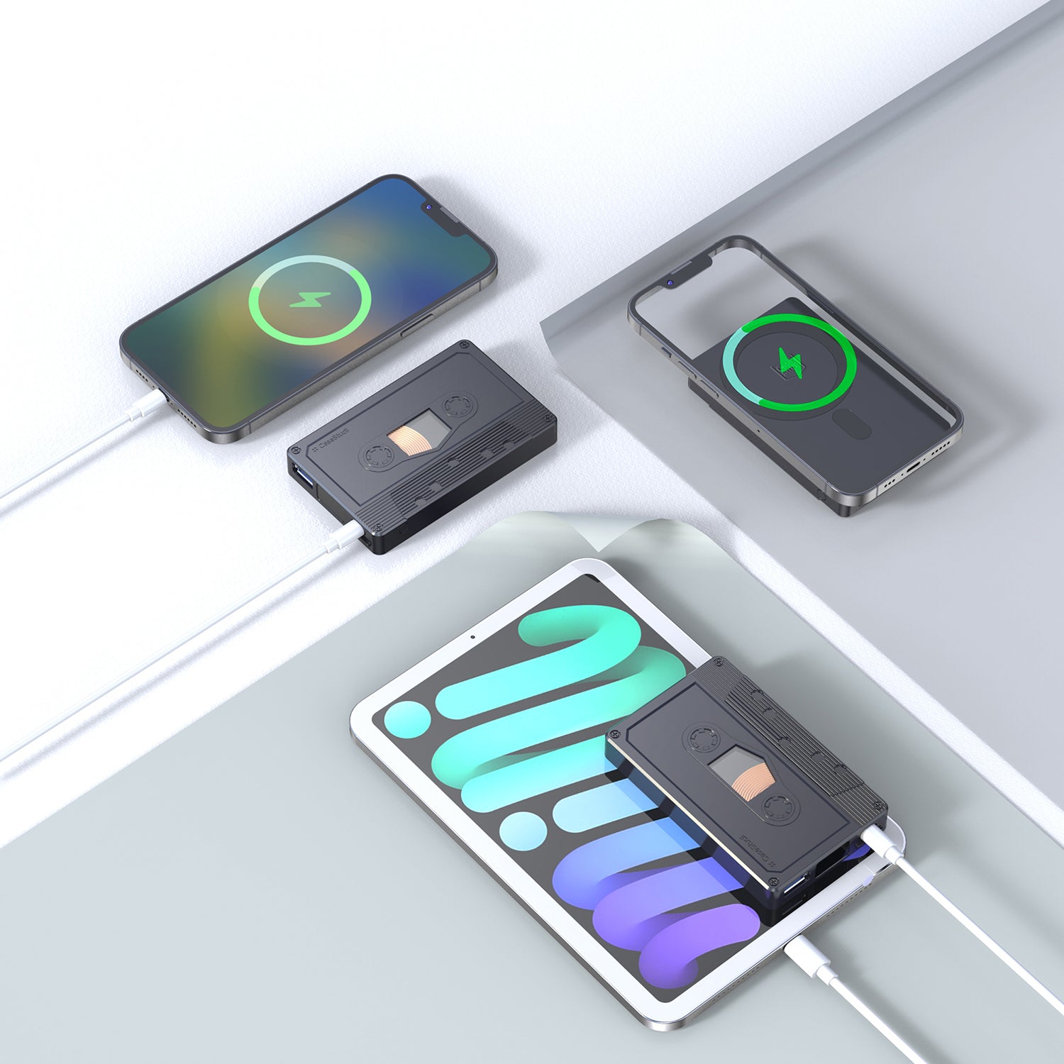 Casestudi Flashtape Power Bank: A versatile EDC with fast charging, MagSafe wireless charging, and enough power to handle tablets like iPads effortlessly.