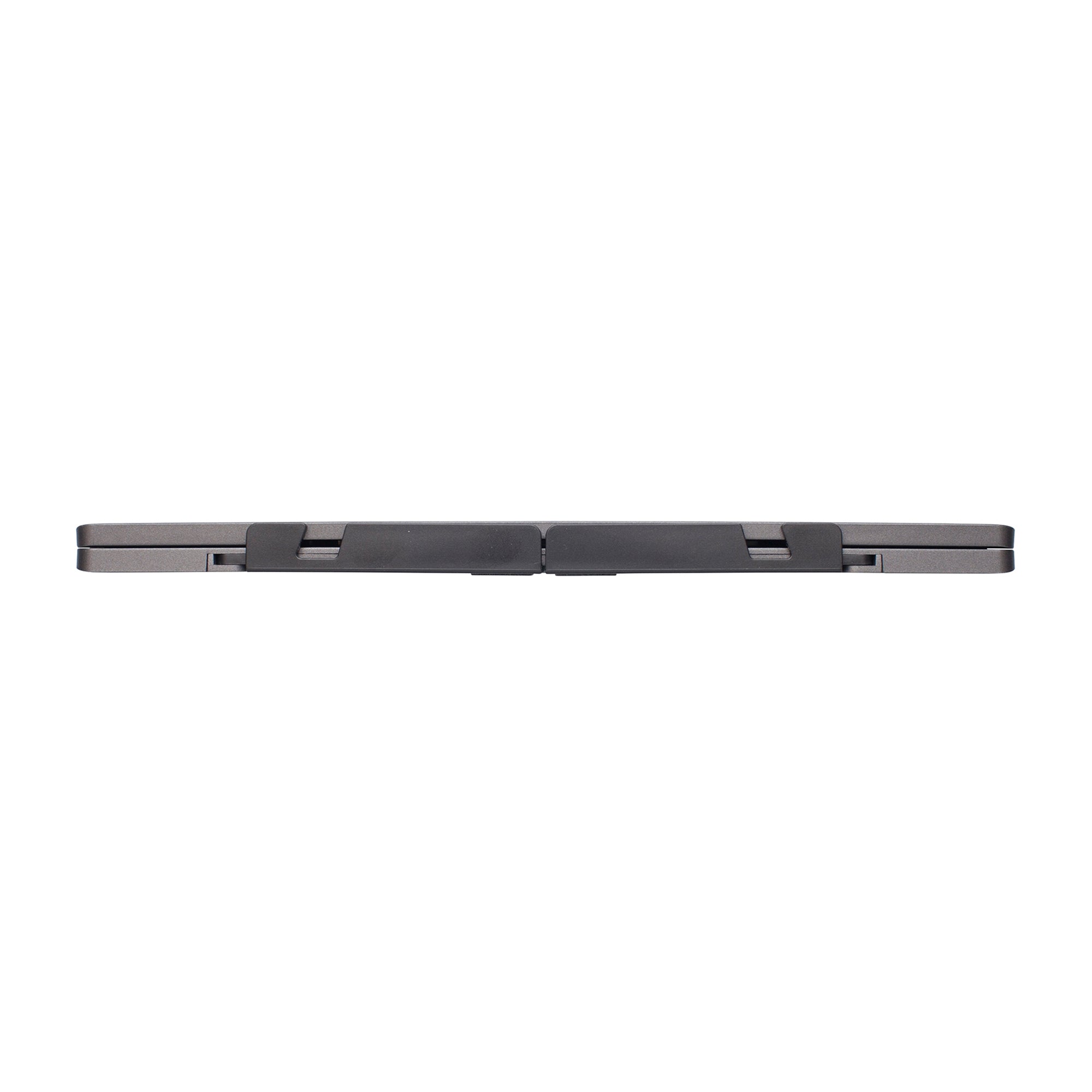 Casestudi Foldboard Stand, folded to showcase its compact and lightweight design.