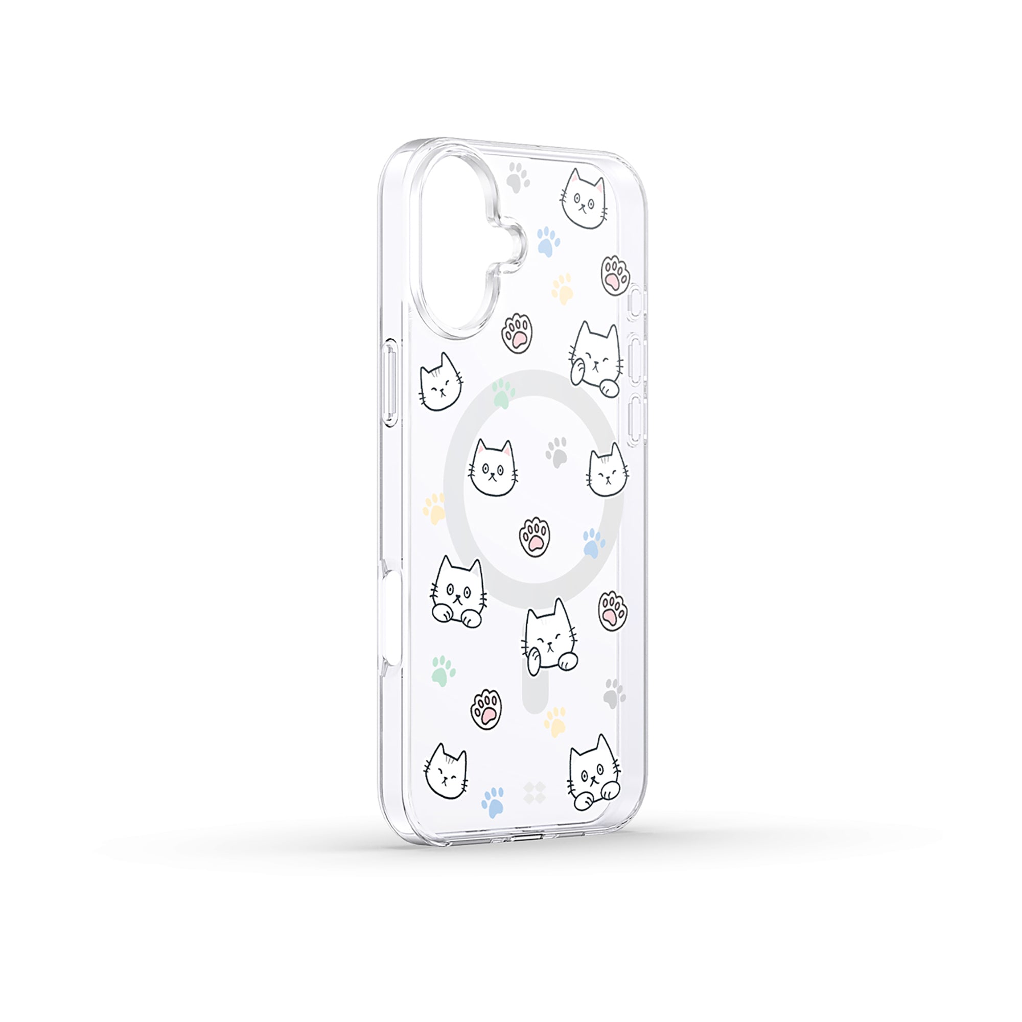 Casestudi iPhone 16 Plus Case featuring a minimalistic look with the Cast character and subtle cat footprint design, blending simplicity with charm for everyday use.