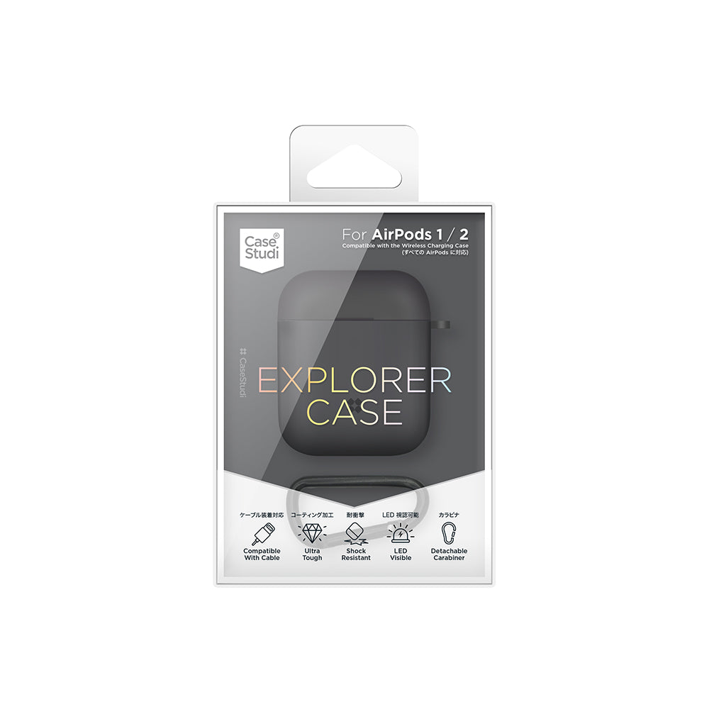 AIRPODS EXPLORER CASE: CHARCOAL BLACK