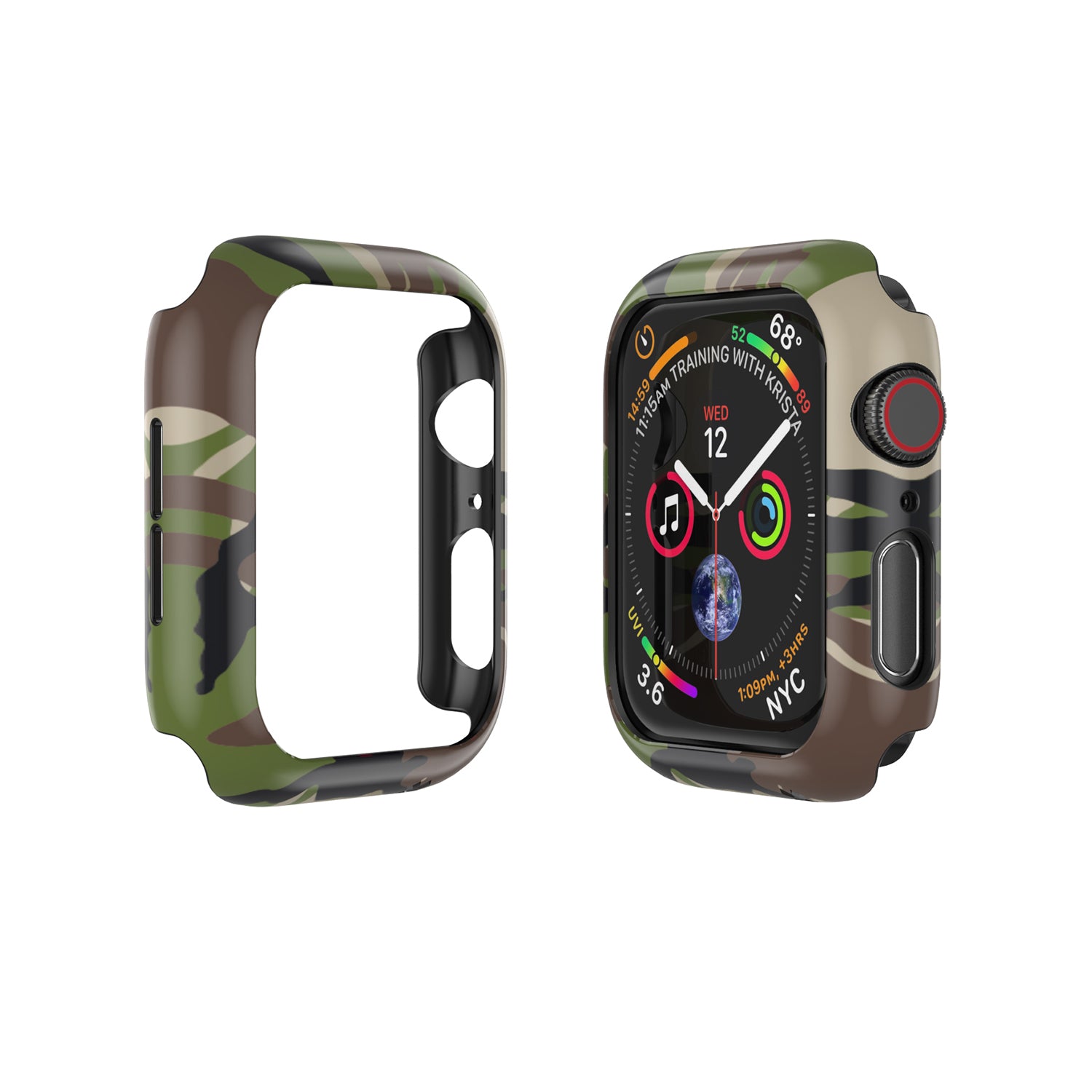 APPLE WATCH (44mm) PRISMARTケース: CAMO WOOD シリーズ6/5/4/SE