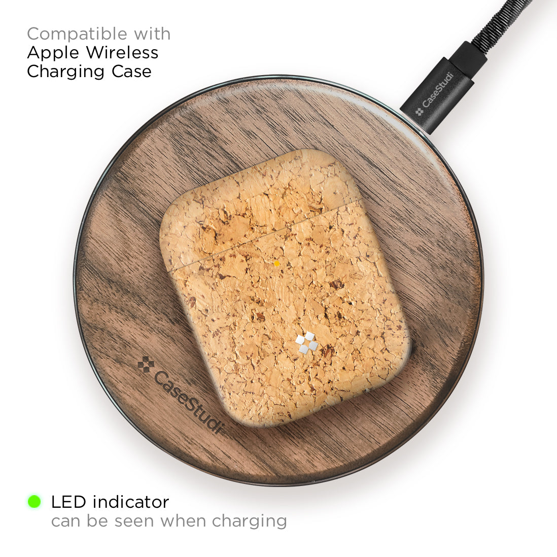 AIRPODS PRISMART CASE: CORKWOOD GRAIN