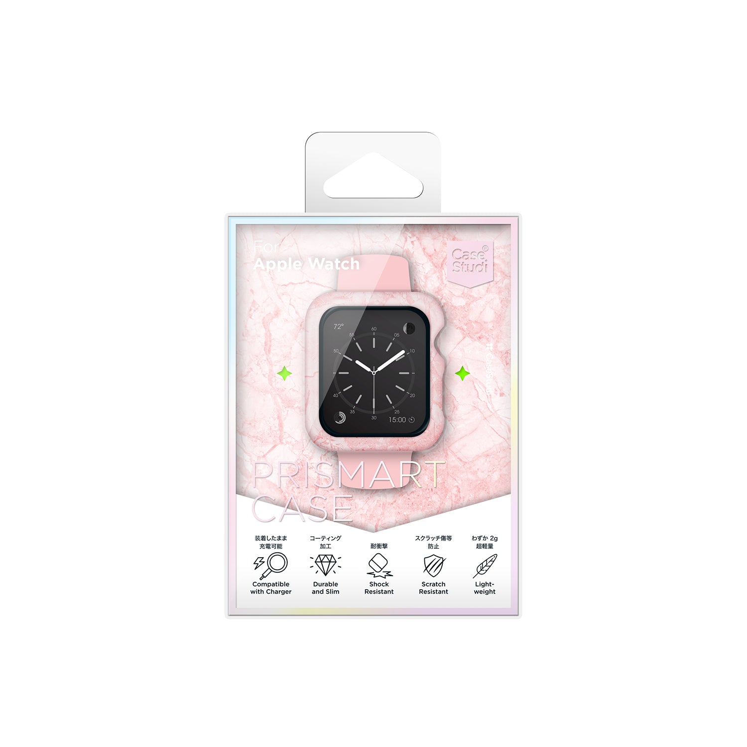 APPLE WATCH (40mm) PRISMARTケース: マーブルピンク シリーズ6/5/4/SE