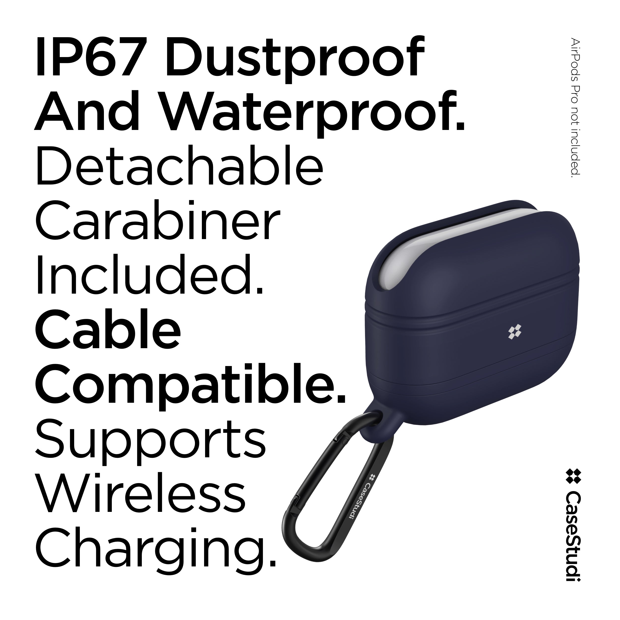 AIRPODS PRO 1/2 WATERPROOF CASE: NAVY