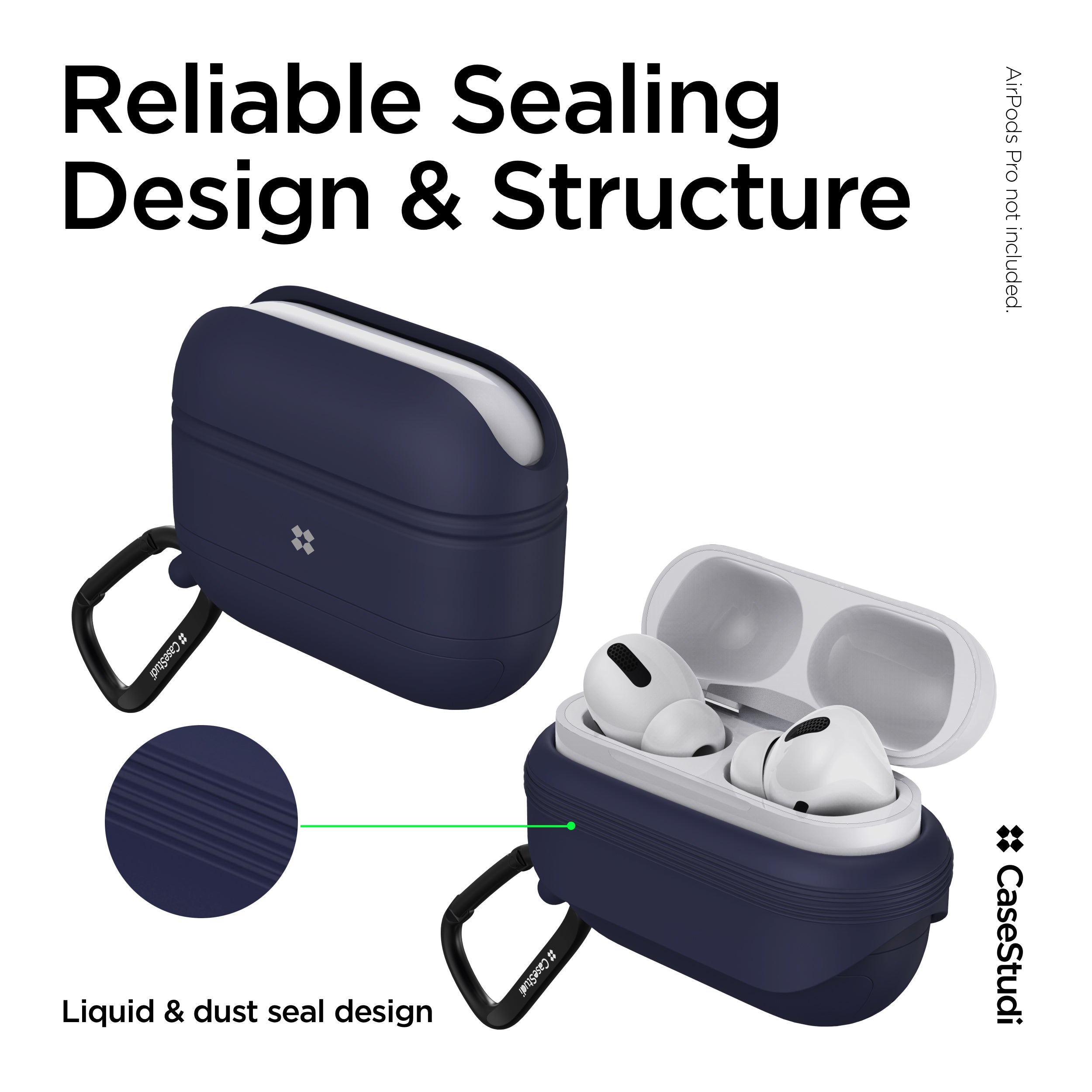 AIRPODS PRO 1/2 WATERPROOF CASE: NAVY