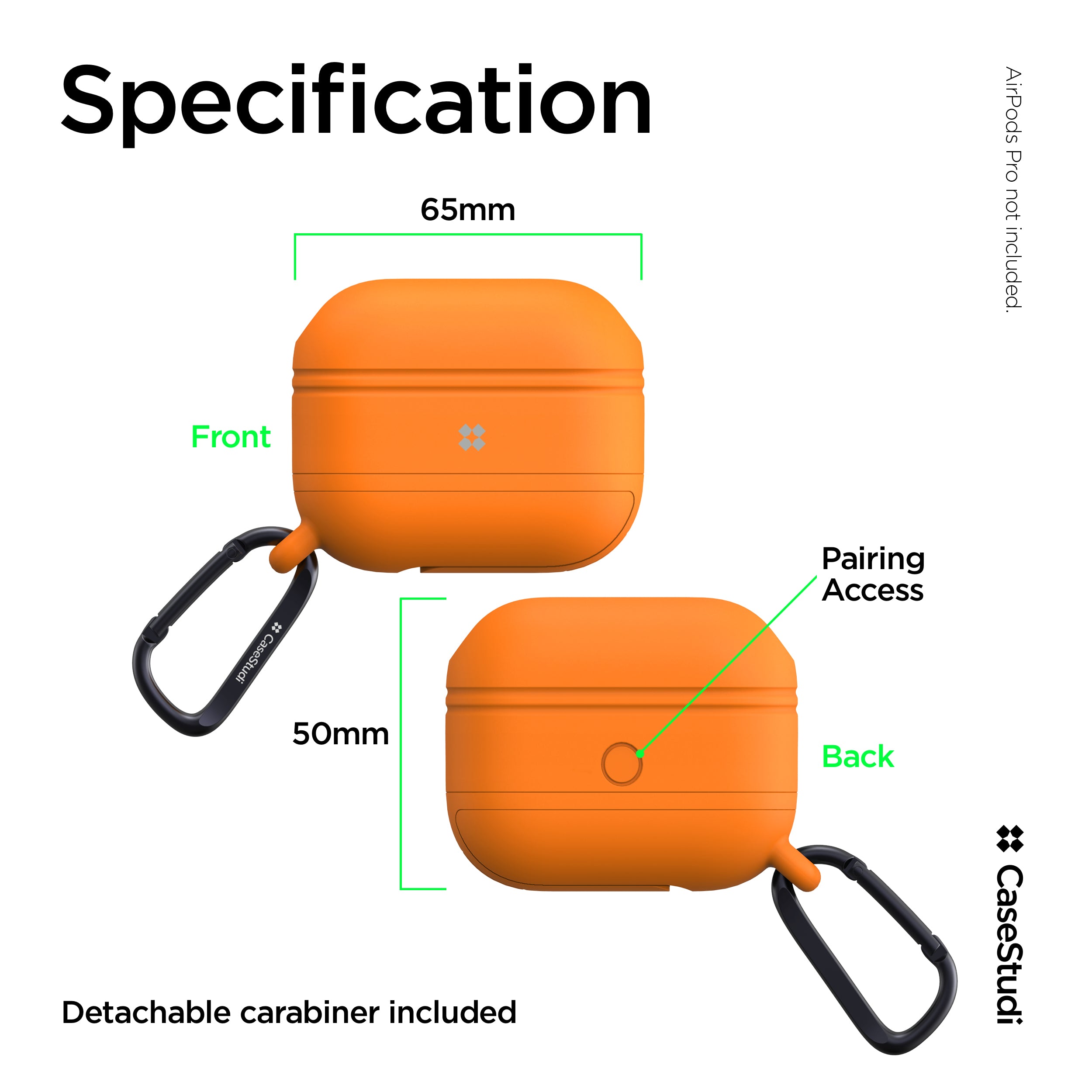 AIRPODS PRO WATERPROOF CASE: ORANGE