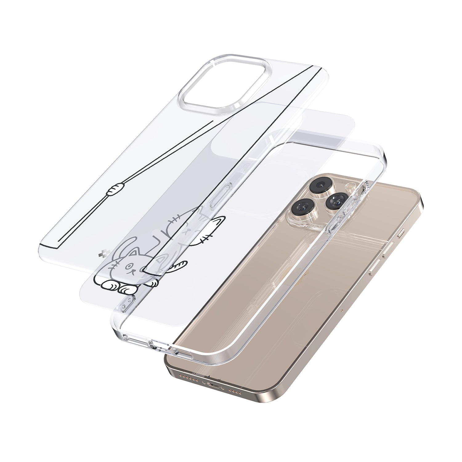 iPhone 14 Pro / Pro Max / 14 / 14 Plus Case: Cast Peeping Cat
