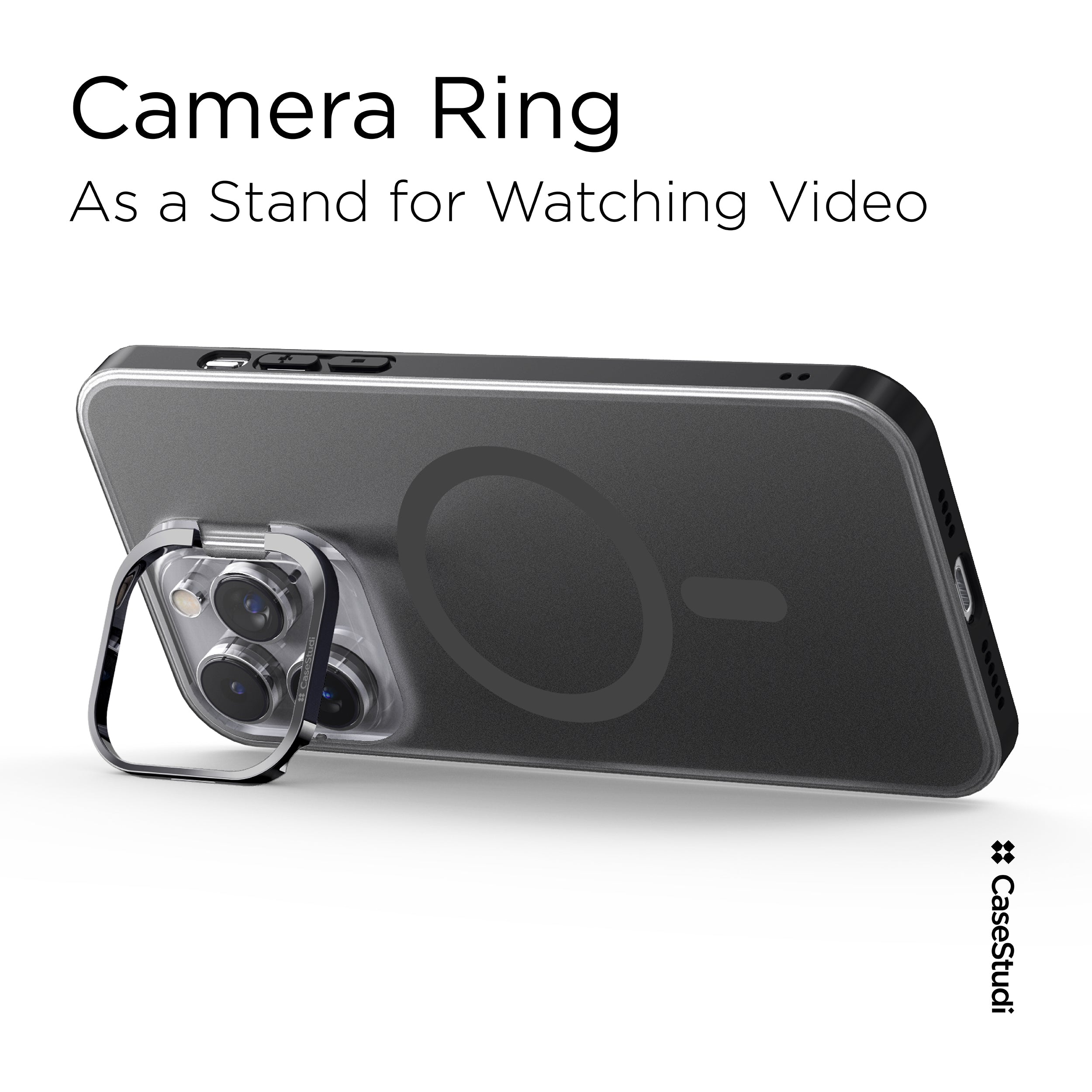 iPhone 14 Pro / Pro Max / 14 / 14 Plus Case: Ring+ Black (MagSafe)