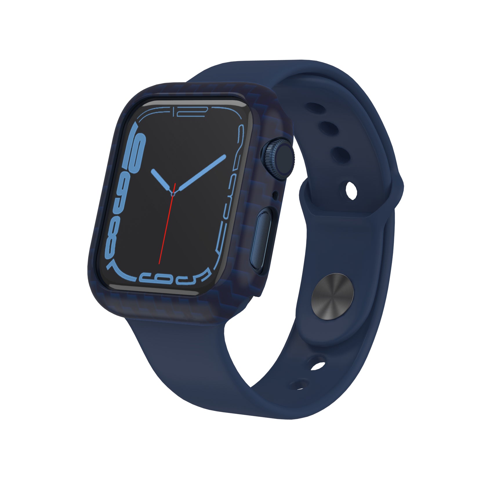 APPLE WATCH SERIES 7 プリスマートケース: カーボンファイバー ネイビー