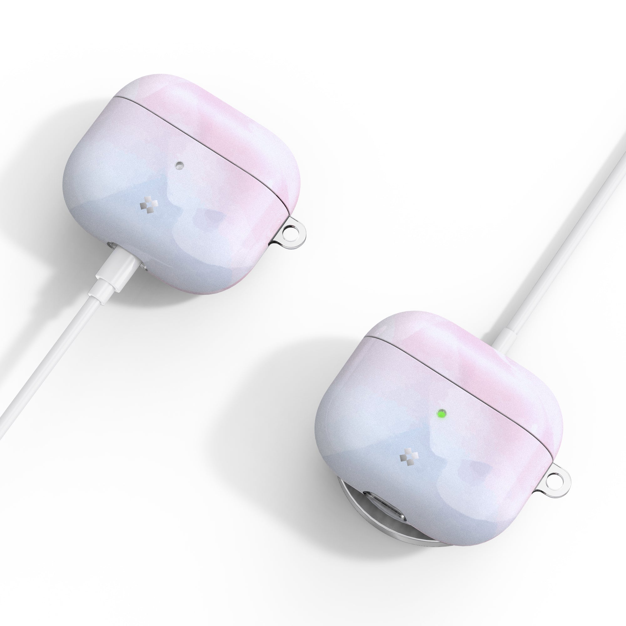 Prismart(S) is compatible to the charging cable and supports wireless charging. You don't need to take the AirPods out from the case to charge.