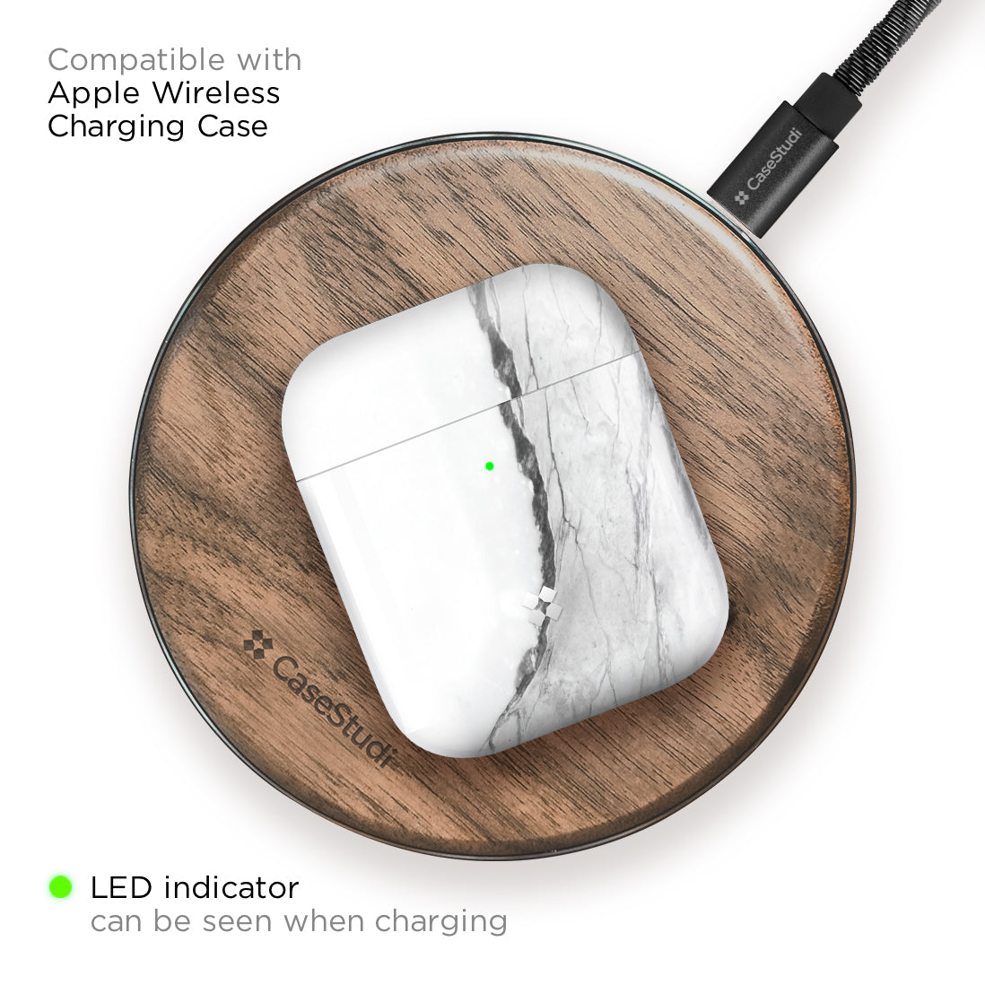 AIRPODS PRISMART CASE: MARBLE WHITE