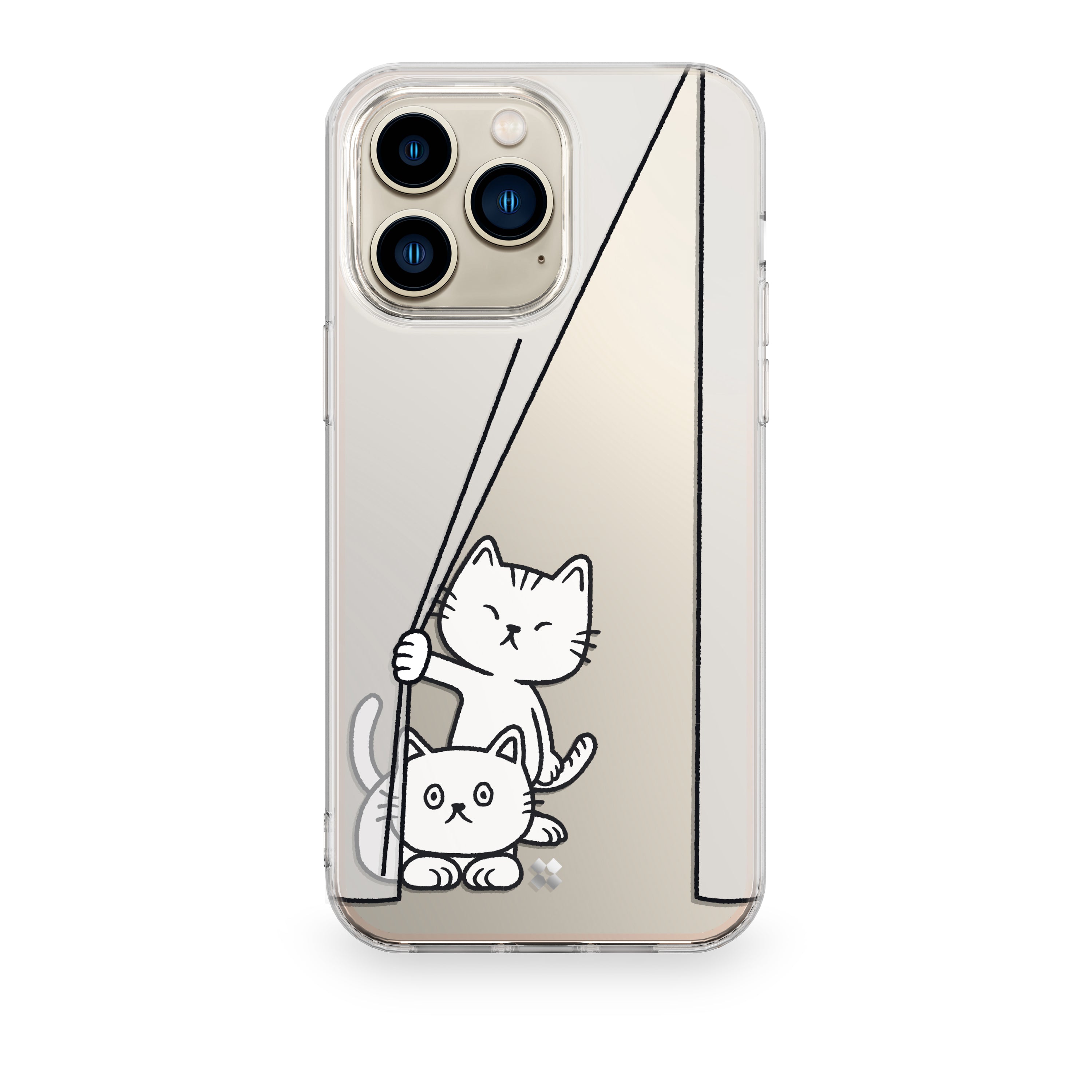 iPhone 15 Pro / Pro Max Case: Cast Peeping Cat Non-Magsafe