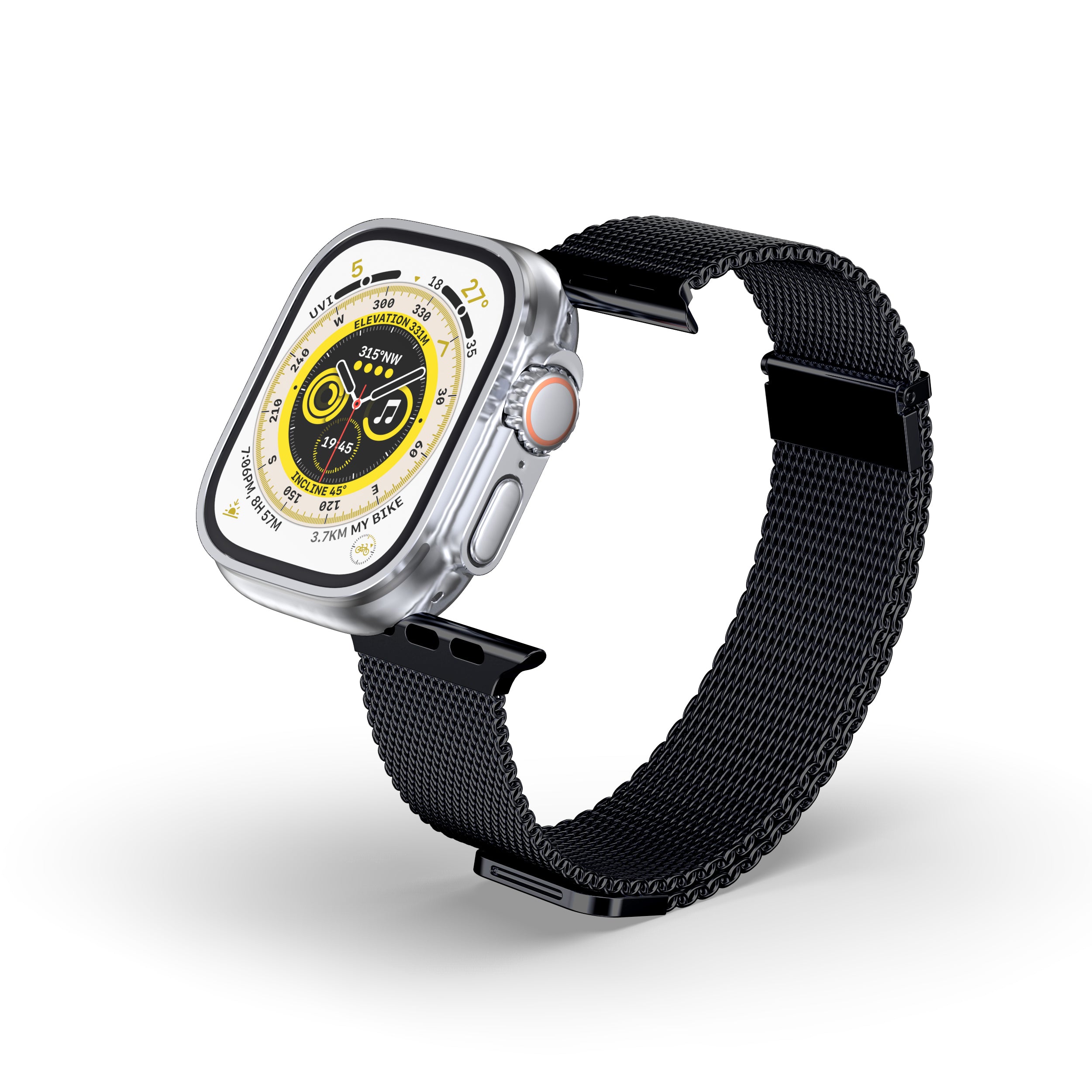APPLE WATCH SERIES ULTRA 2/ULTRA/9/8/7/6 エクセルシオールバンド: ブラック