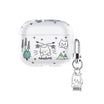 Casestudi AirPods 4 Case with a charming campfire-themed pattern and a double-sided custom acrylic keyring, perfect for cat lovers and adventure enthusiasts.