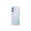 Anti-scratch iPhone 16 6.1 inch case with a holographic diamond pattern that shifts beautifully under light for a unique style.