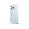 iPhone 16 6.9 inch case with a distinctive holographic diamond design, offering anti-scratch protection and effortless snap-on installation.