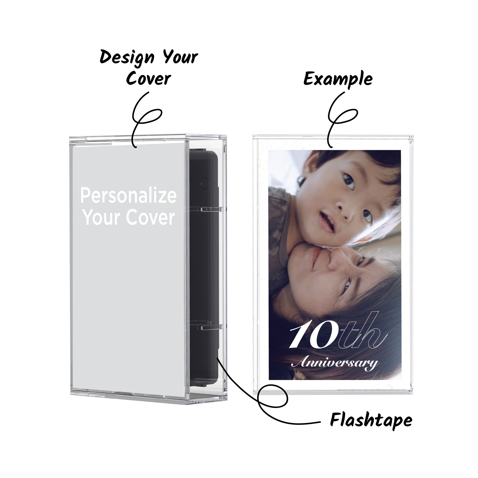 Casestudi Flashtape EP: Personalize your cassette cover insert for a unique touch—perfect as a gift for weddings, graduations, Valentine's Day, anniversaries, newborn celebrations, concert merchandise, or university memorabilia.