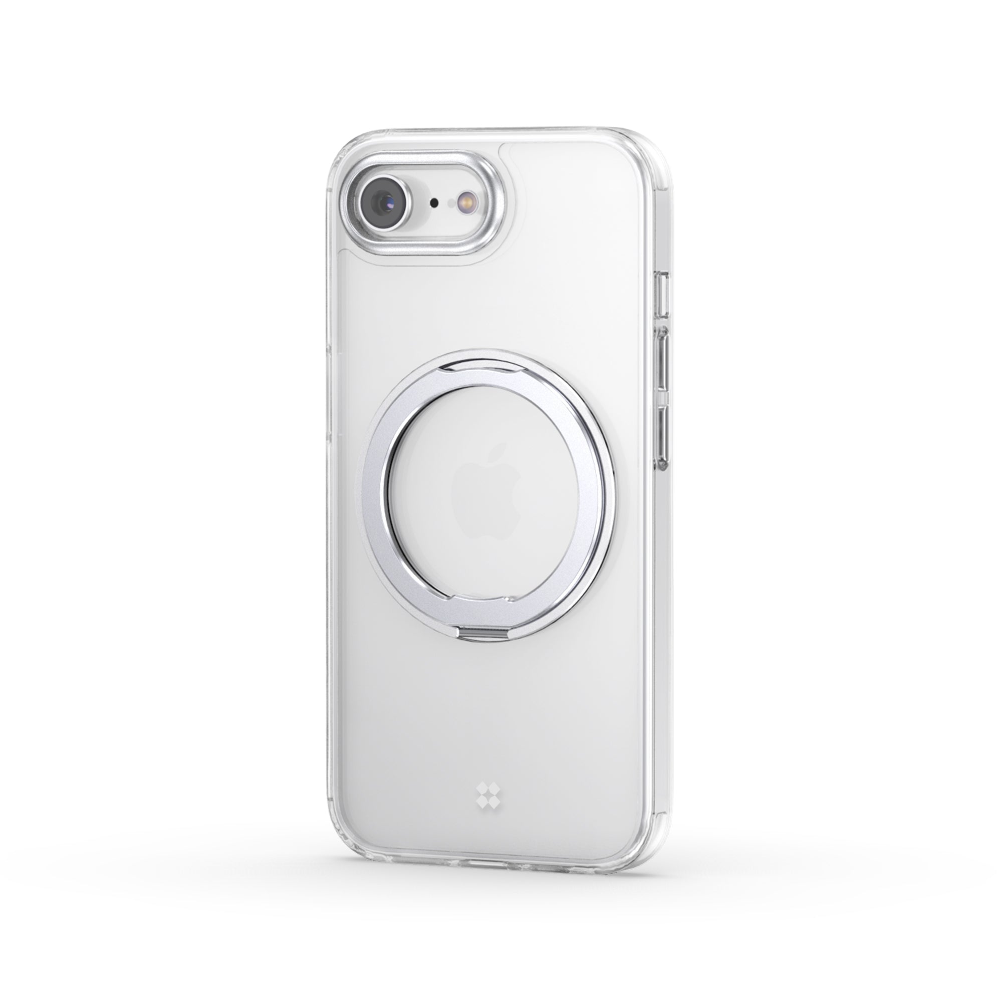 Casestudi Mag Plus 16e case featuring a sleek back design with a built-in ring stand seamlessly closed. The minimalist aesthetic maintains a smooth profile while keeping the stand discreetly integrated for easy access when needed.