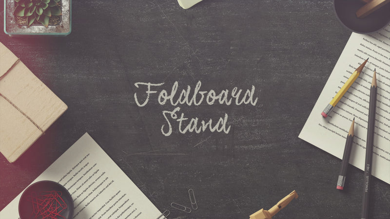 Casestudi Foldboard Stand video showcasing its foldable design and built-in stand for iPad, iPhone, and other devices.