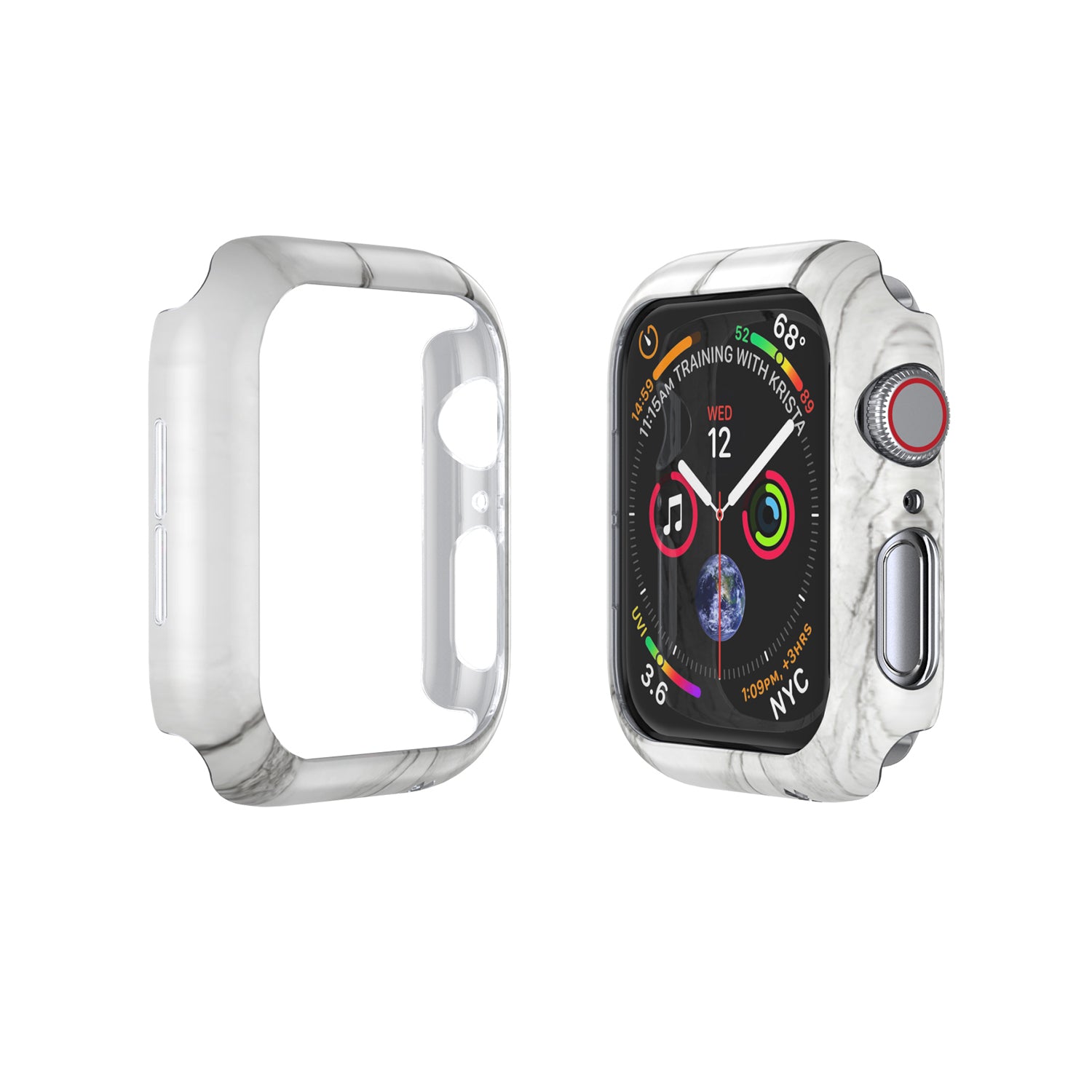 APPLE WATCH (40mm) PRISMART CASE: MARBLE WHITE Series 6/5/4/SE