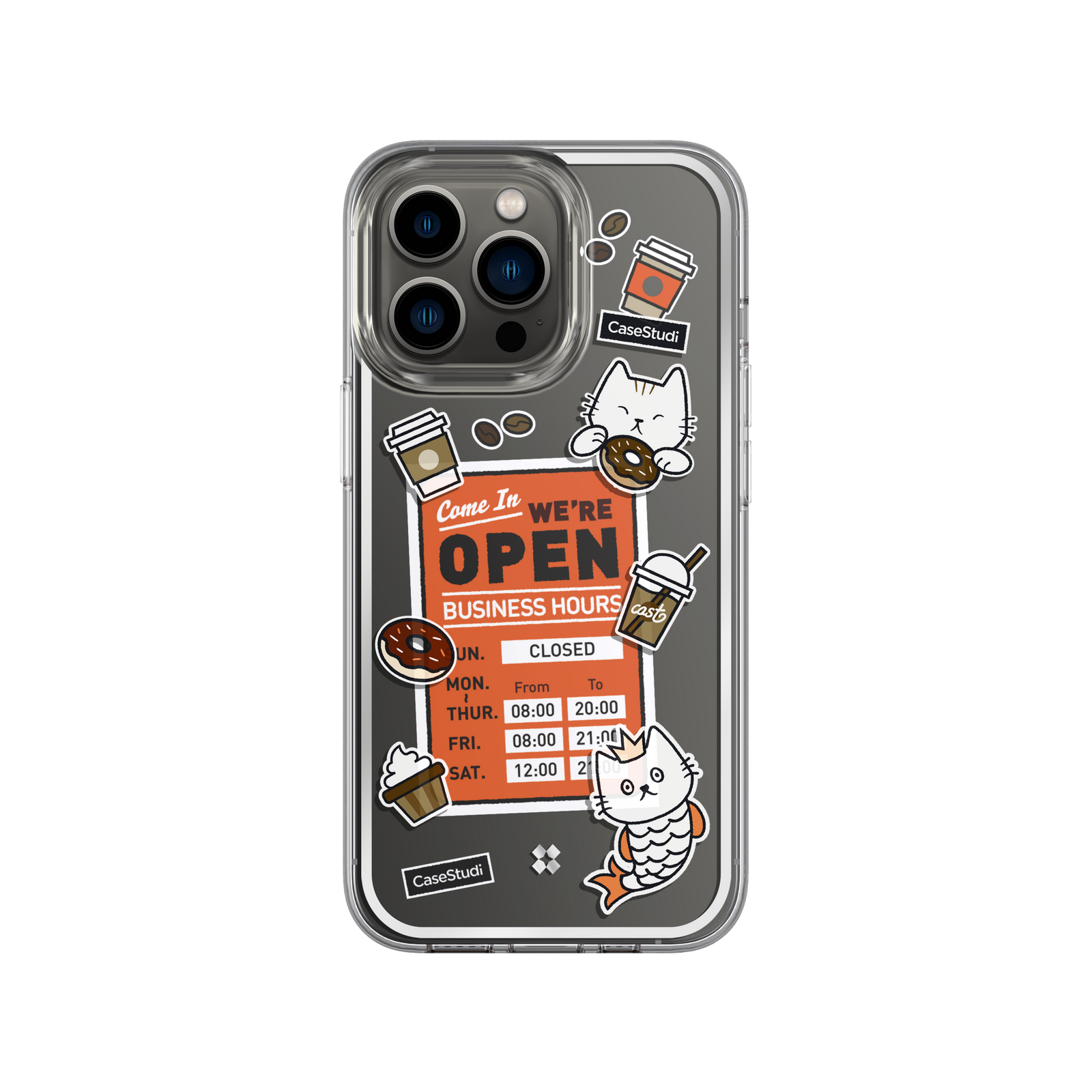 IPHONE 13 PRO MAX / 13 PRO / 13 CASE CAST COFFEE CAT