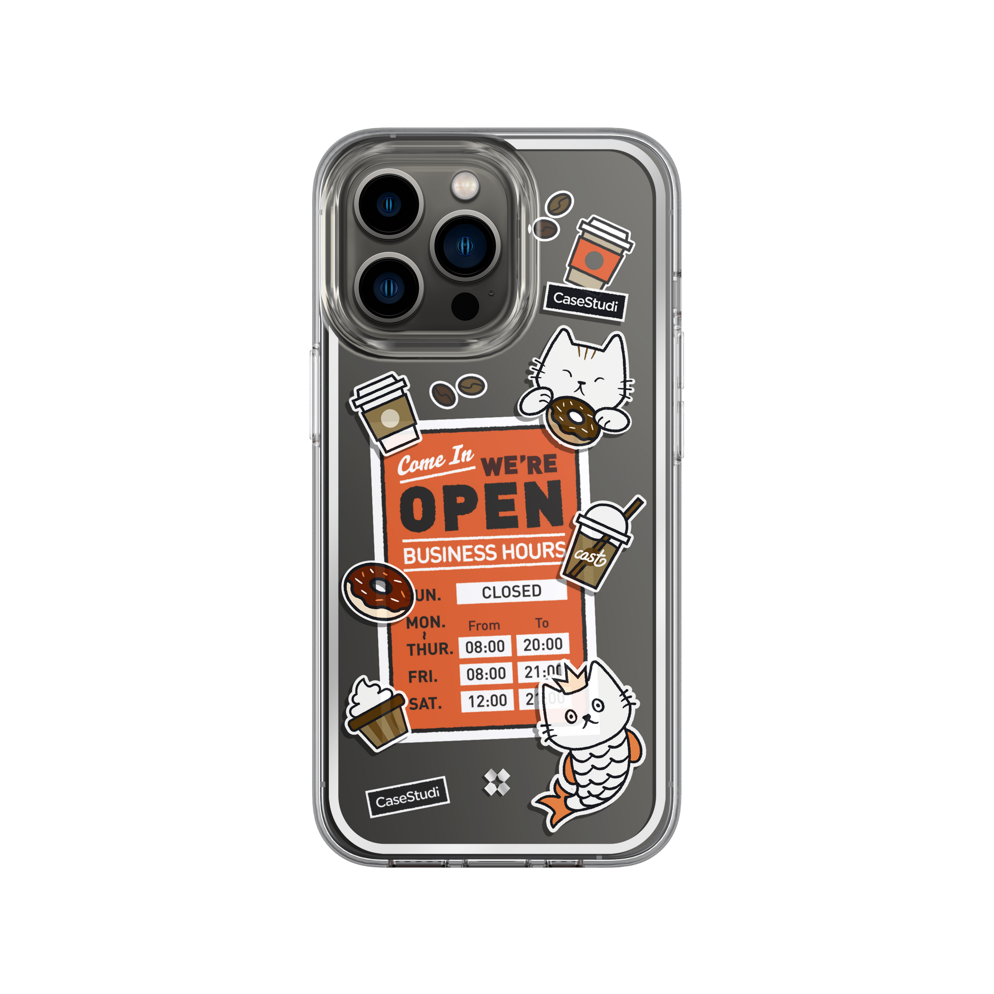 IPHONE 13 PRO MAX / 13 PRO / 13 CASE CAST COFFEE CAT