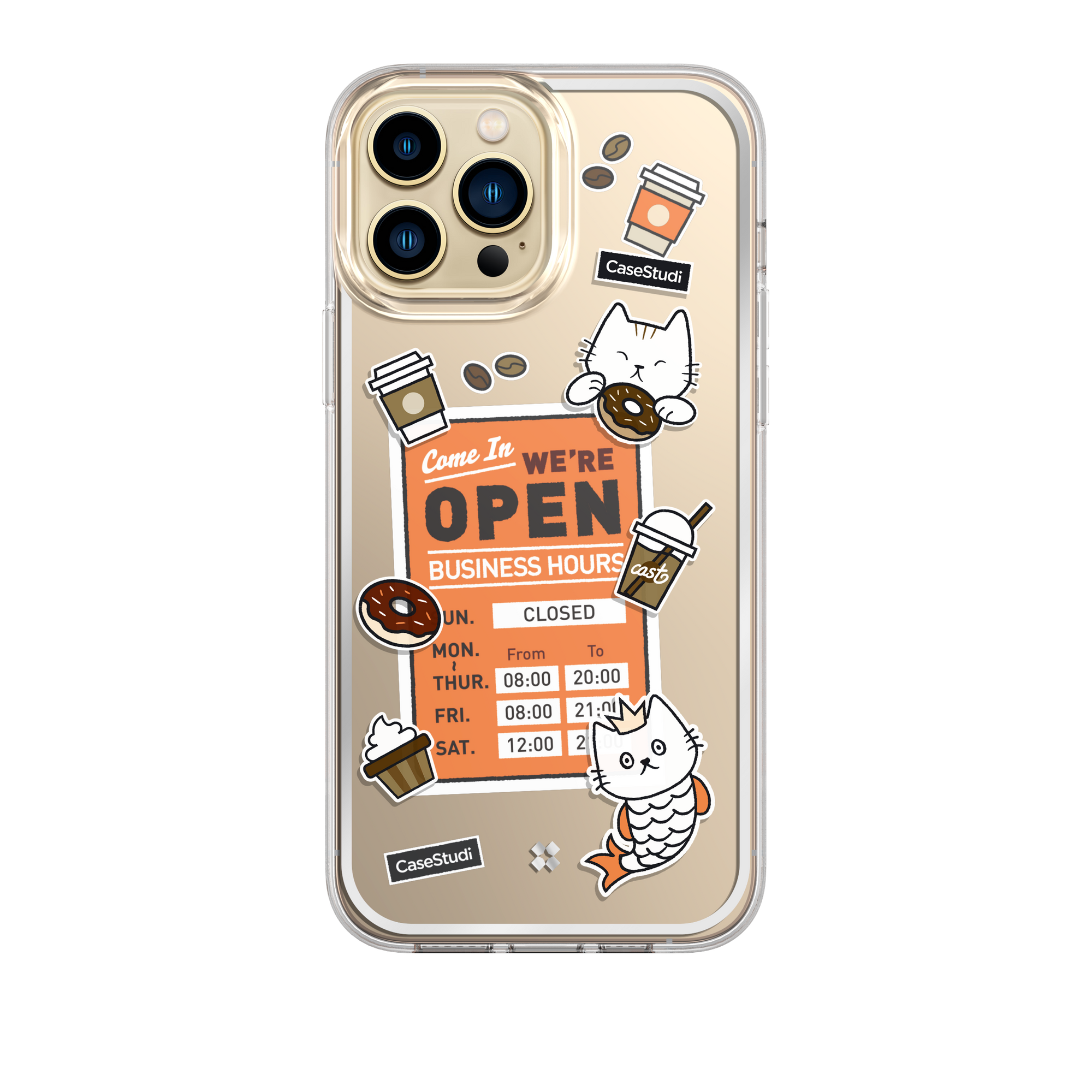 IPHONE 13 PRO MAX / 13 PRO / 13 CASE CAST COFFEE CAT