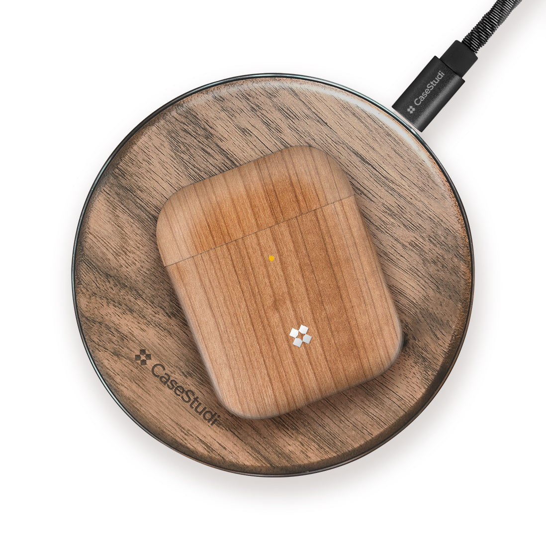 AIRPODS PRISMART CASE: WOOD CAMEL
