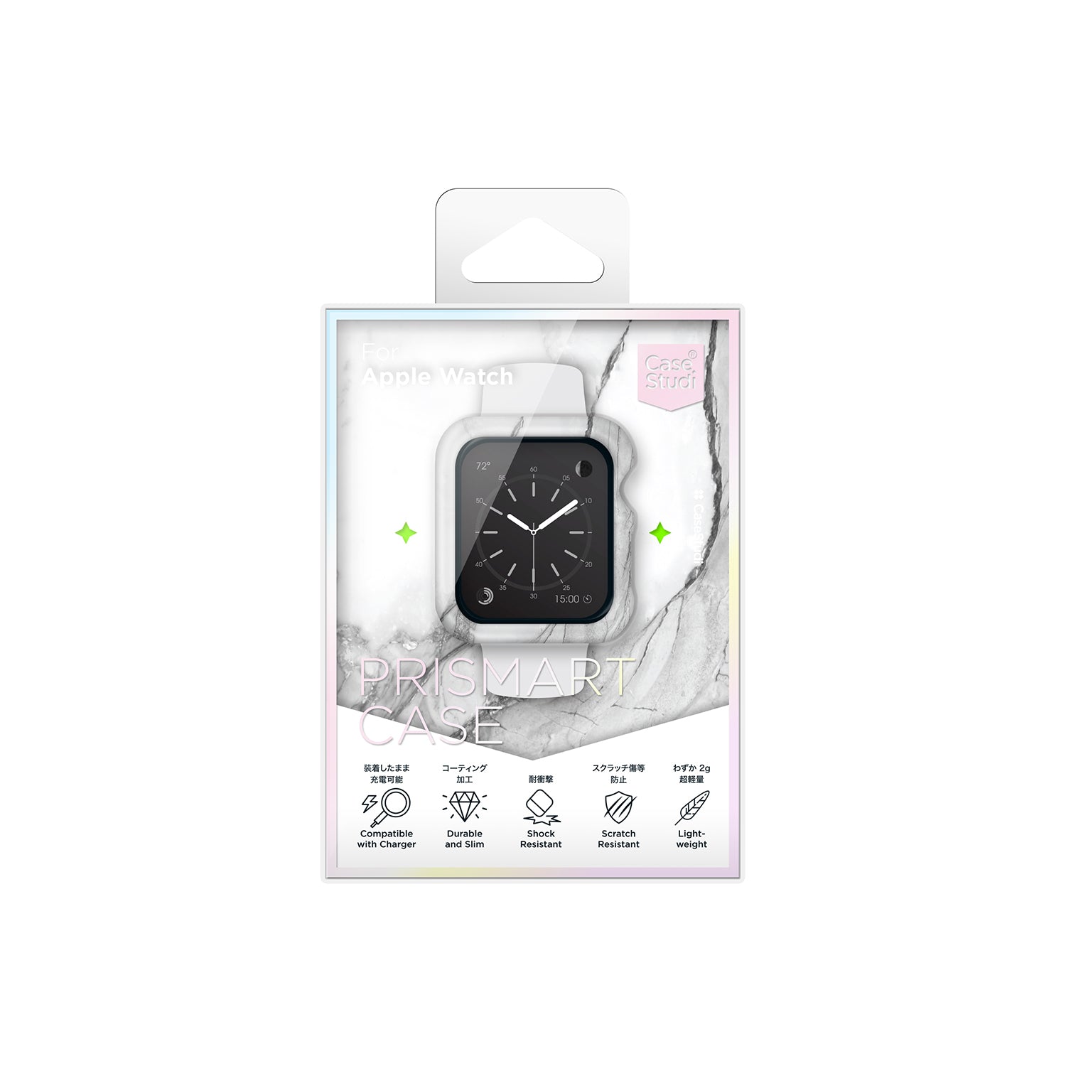 APPLE WATCH (40mm) PRISMARTケース: マーブルホワイト シリーズ6/5/4/SE