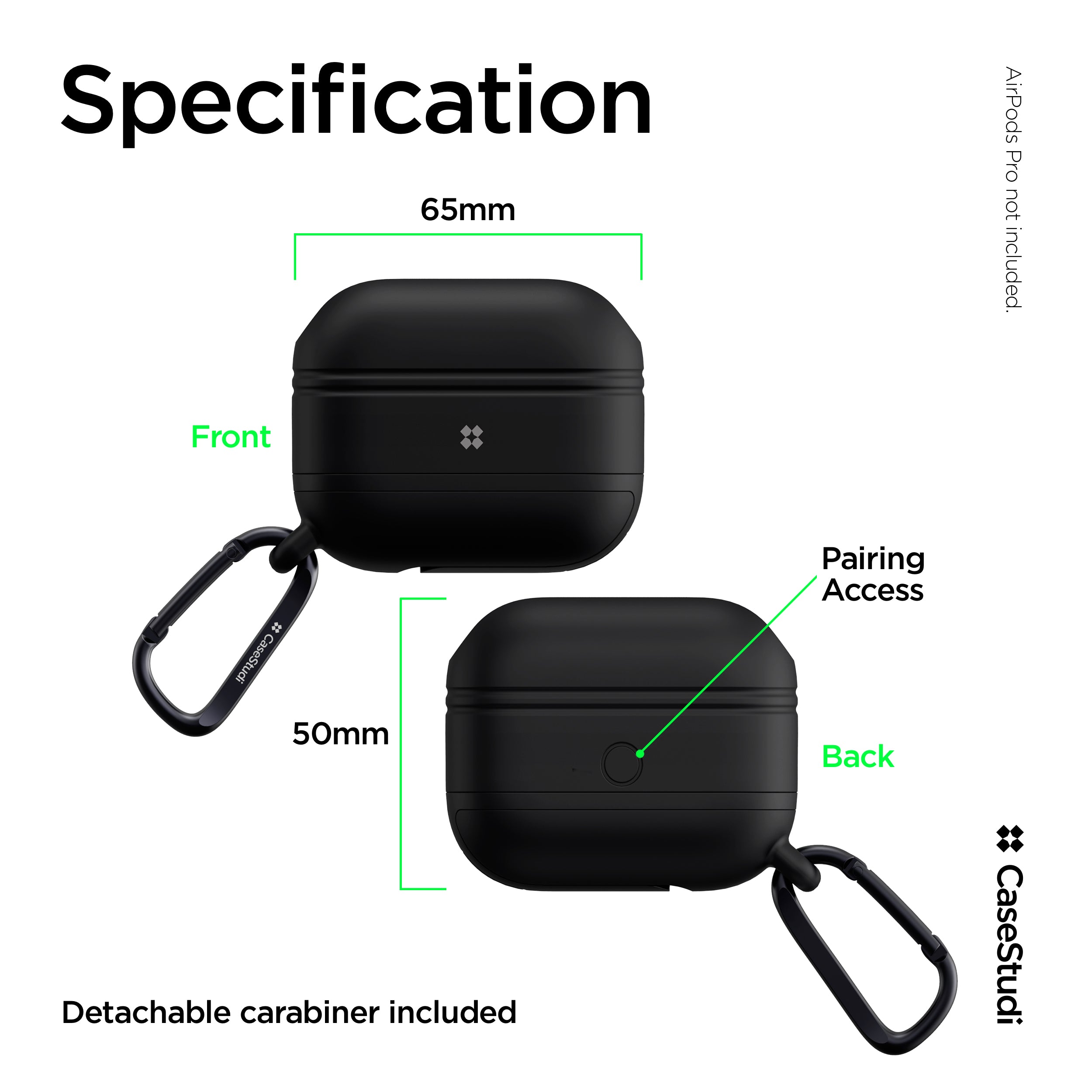 AIRPODS PRO 1/2 防水殼：黑色