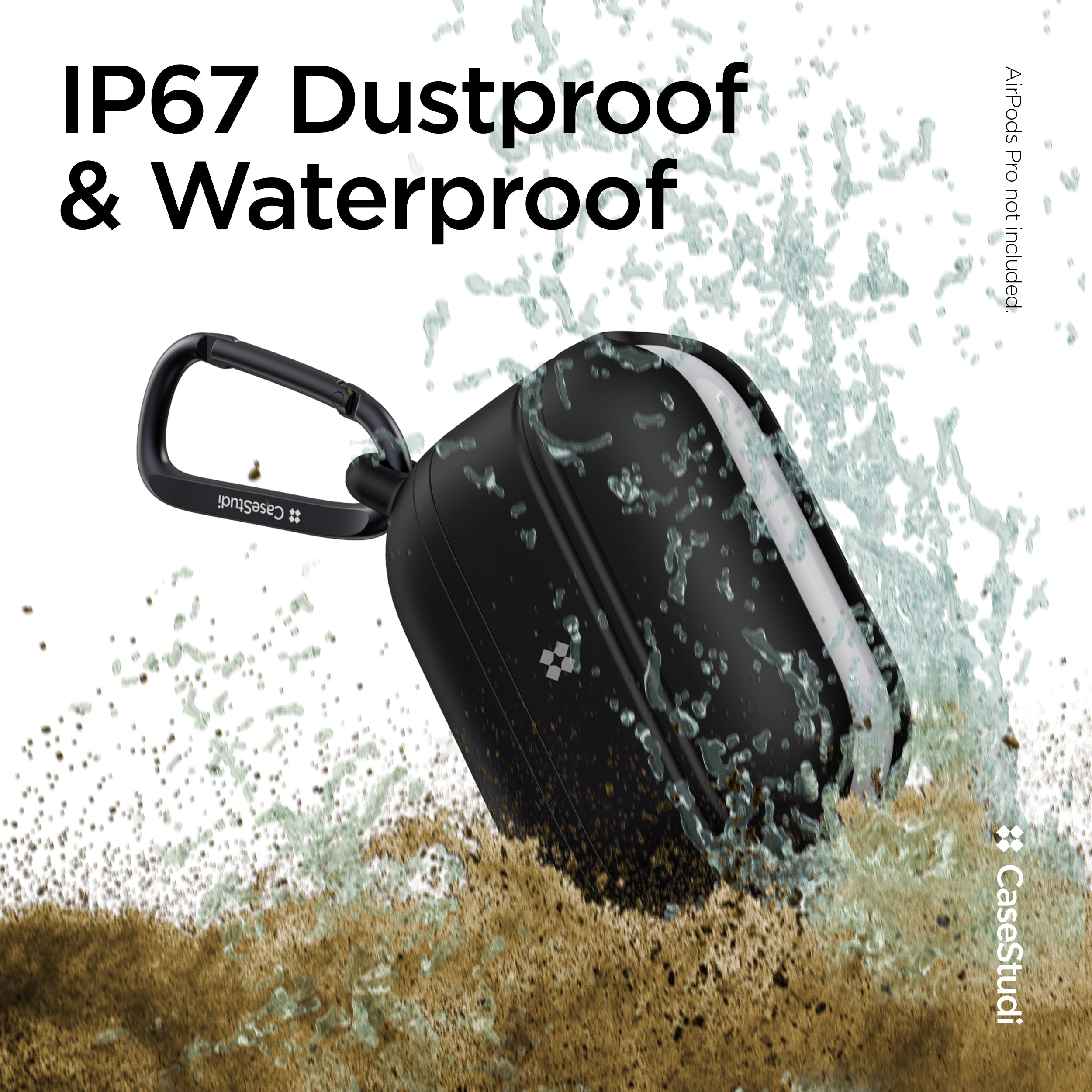 AIRPODS PRO 1/2 WATERPROOF CASE: BLACK