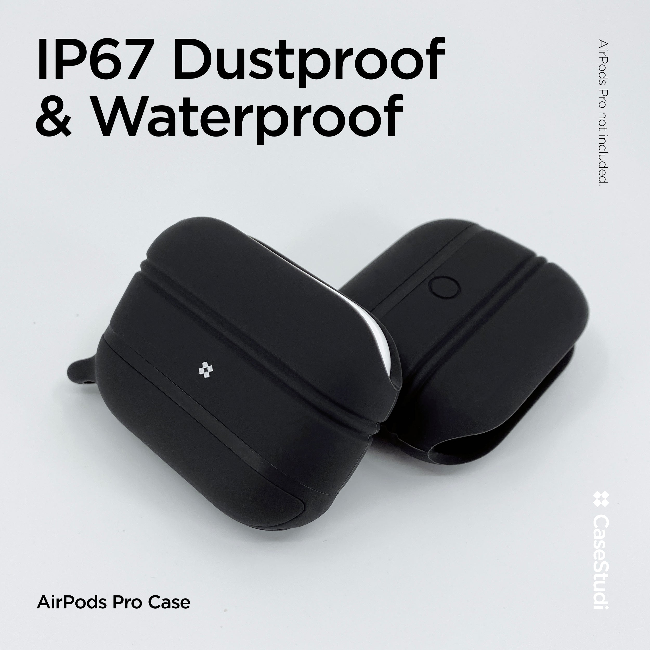 AIRPODS PRO 1/2 WATERPROOF CASE: BLACK