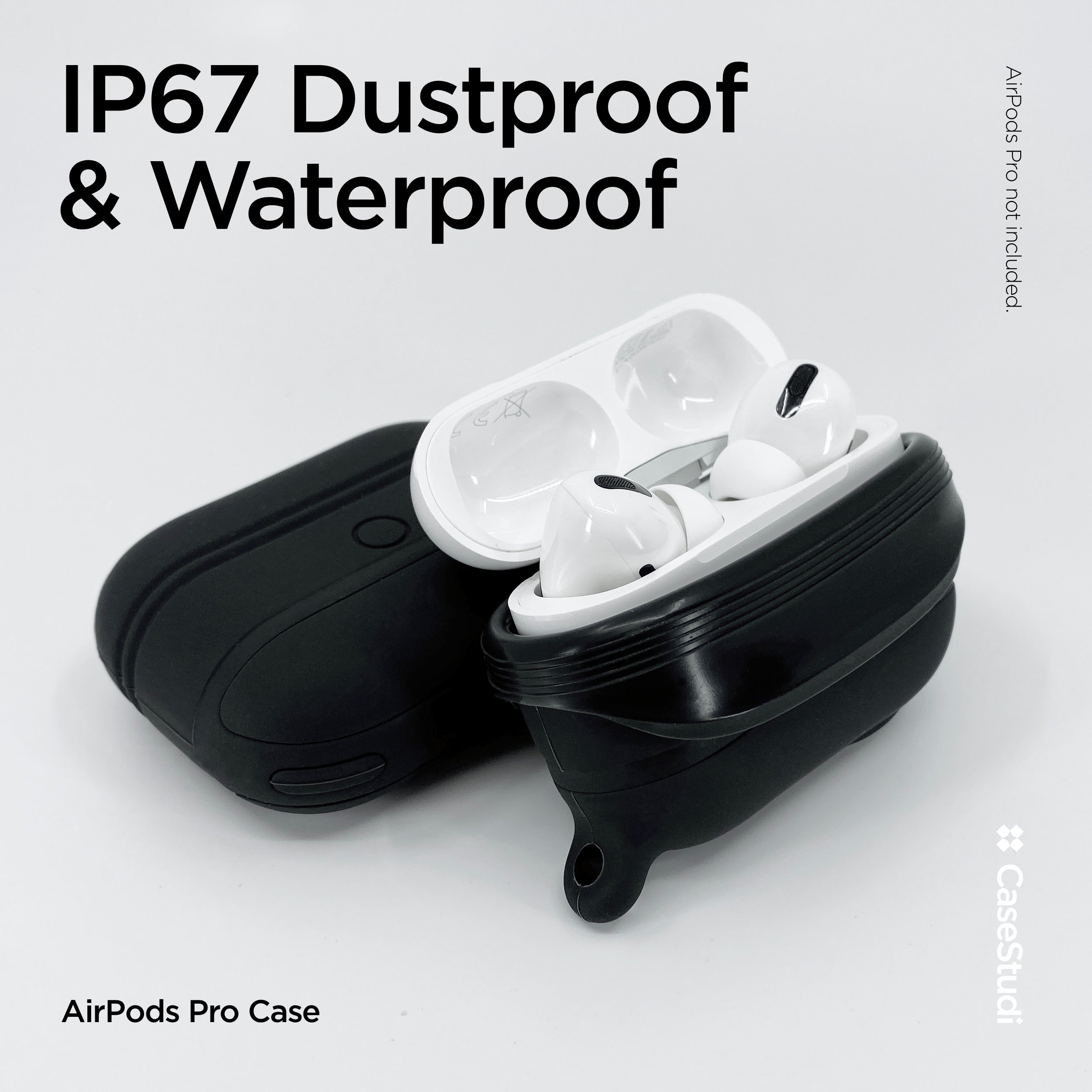 AIRPODS PRO 1/2 WATERPROOF CASE: BLACK