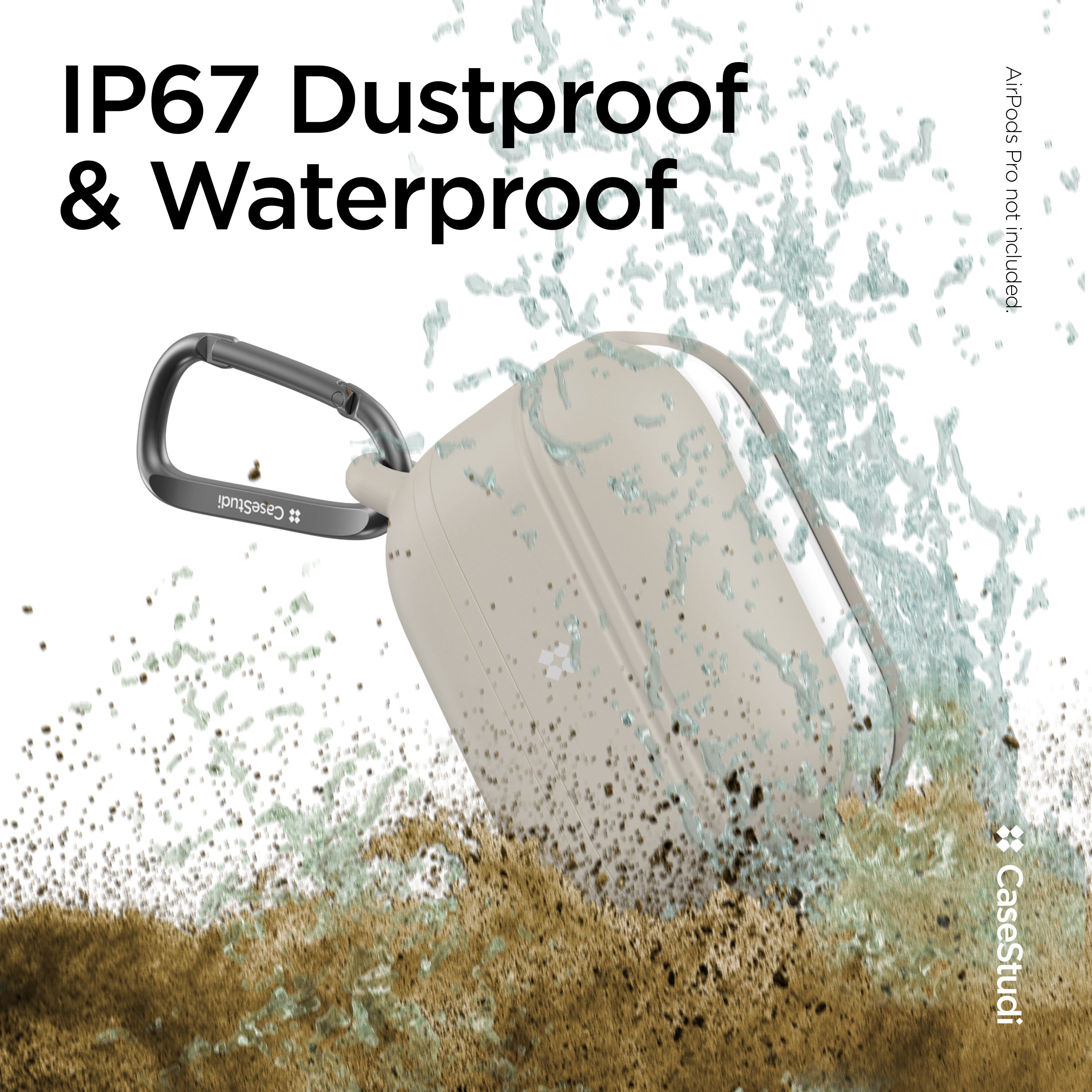 AIRPODS PRO 1/2 WATERPROOF CASE: KHAKI