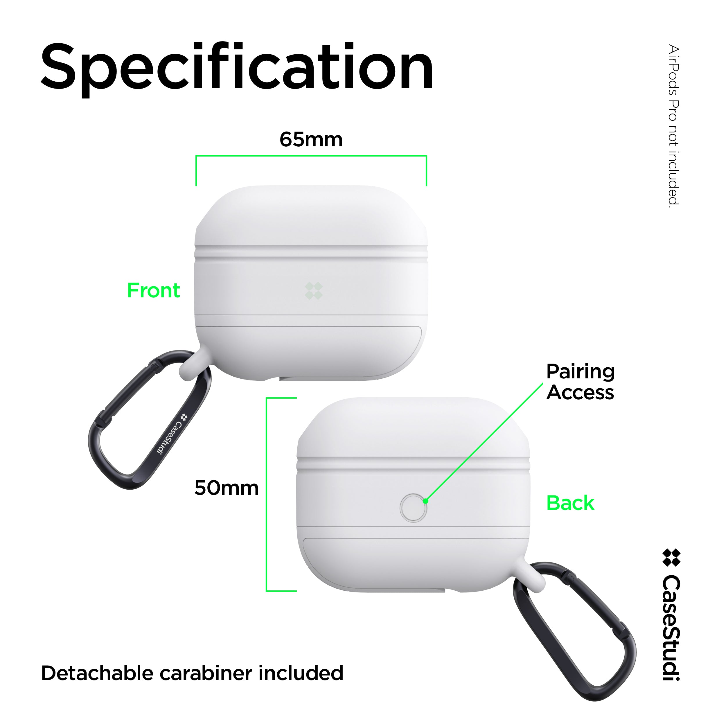 AIRPODS PRO WATERPROOF CASE: WHITE