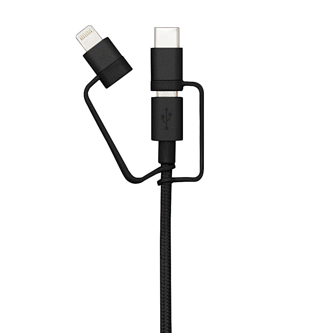 3-in-1 cable (Lightning, Type-C, Micro USB): Black 1M