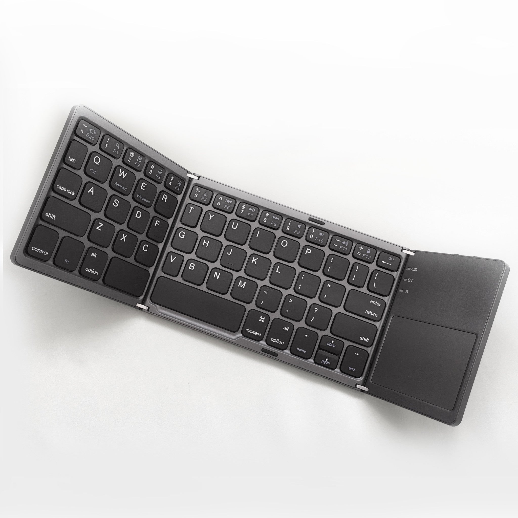 FOLDBOARD TOUCH: FOLDING KEYBOARD WITH TOUCHPAD (BLACK)