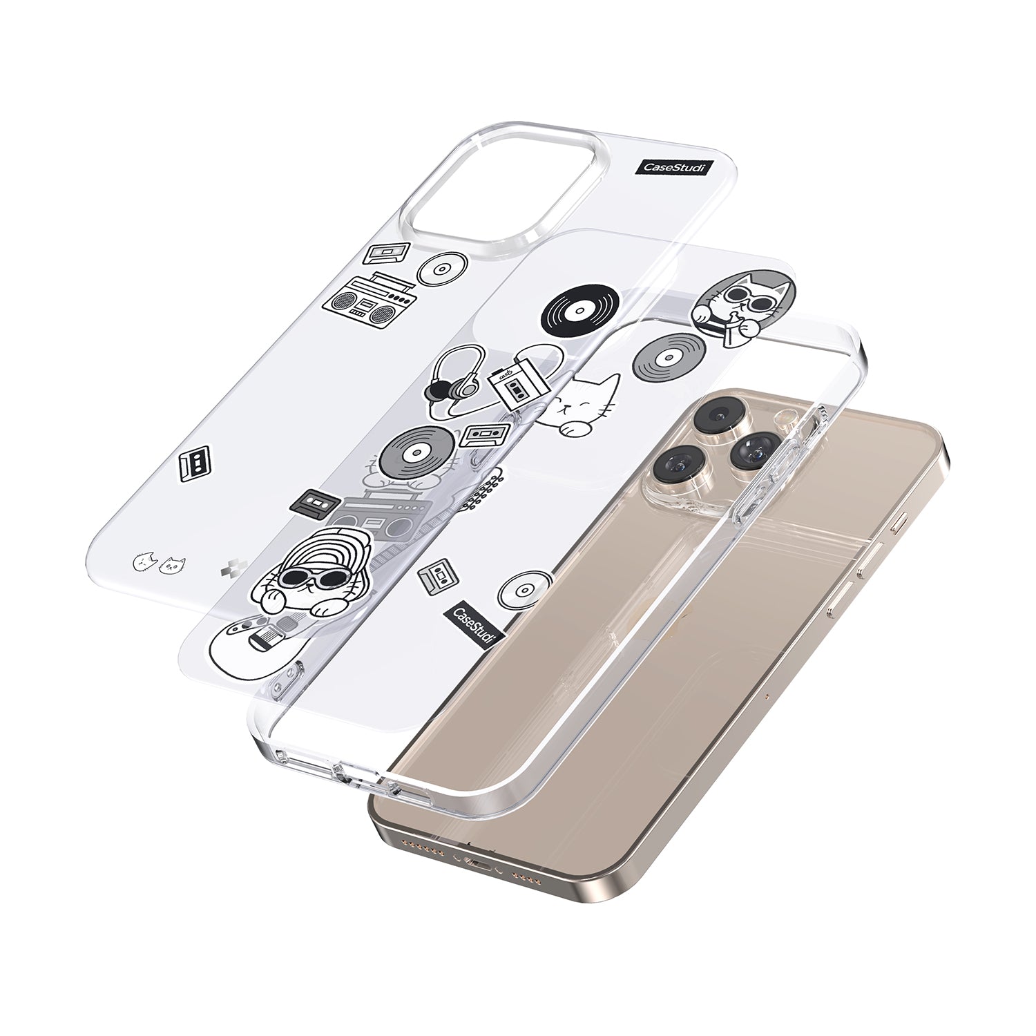 iPhone 14 Pro / Pro Max / 14 / 14 Plus Case: Cast Music Cat