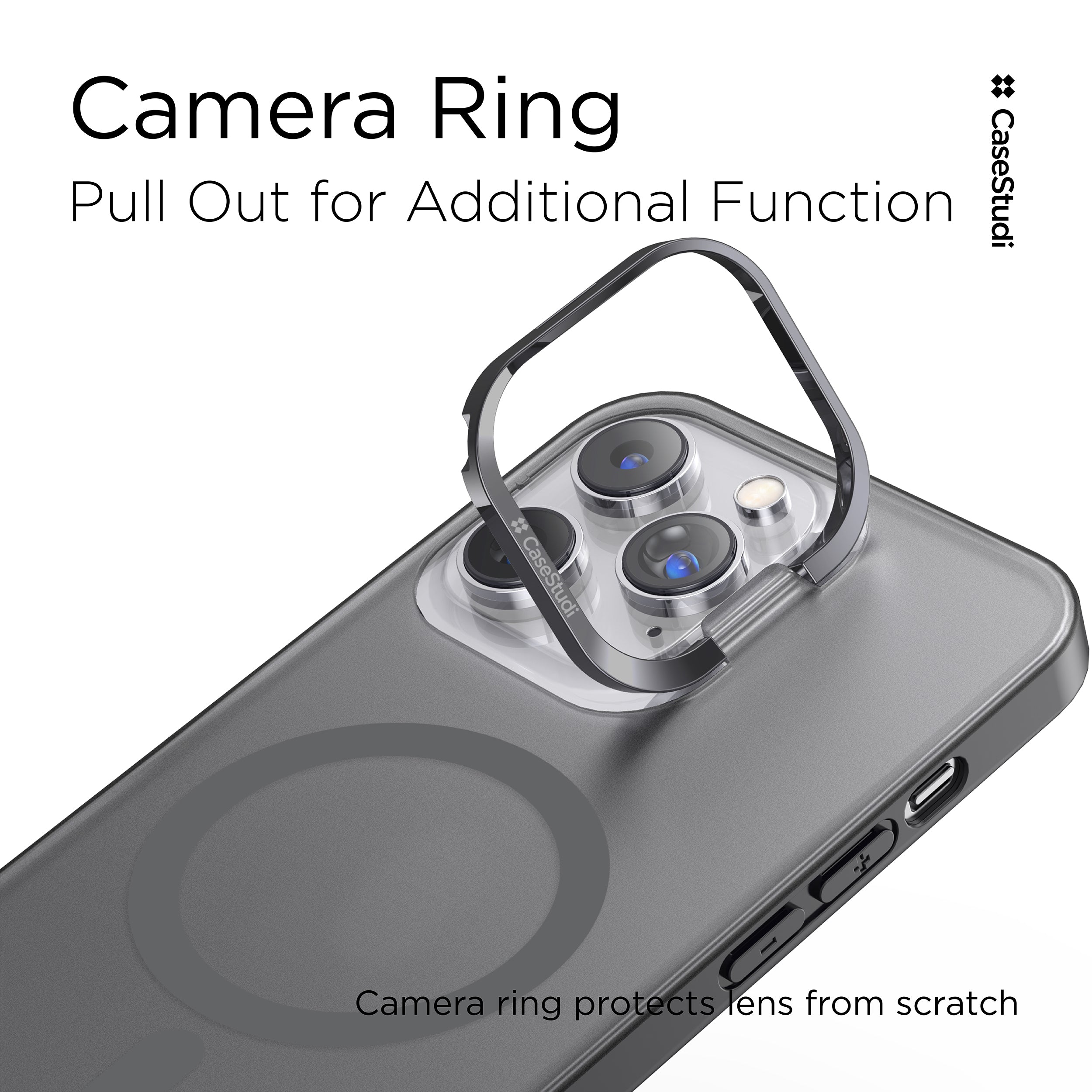 iPhone 14 Pro / Pro Max / 14 / 14 Plus Case: Ring+ Black (MagSafe)