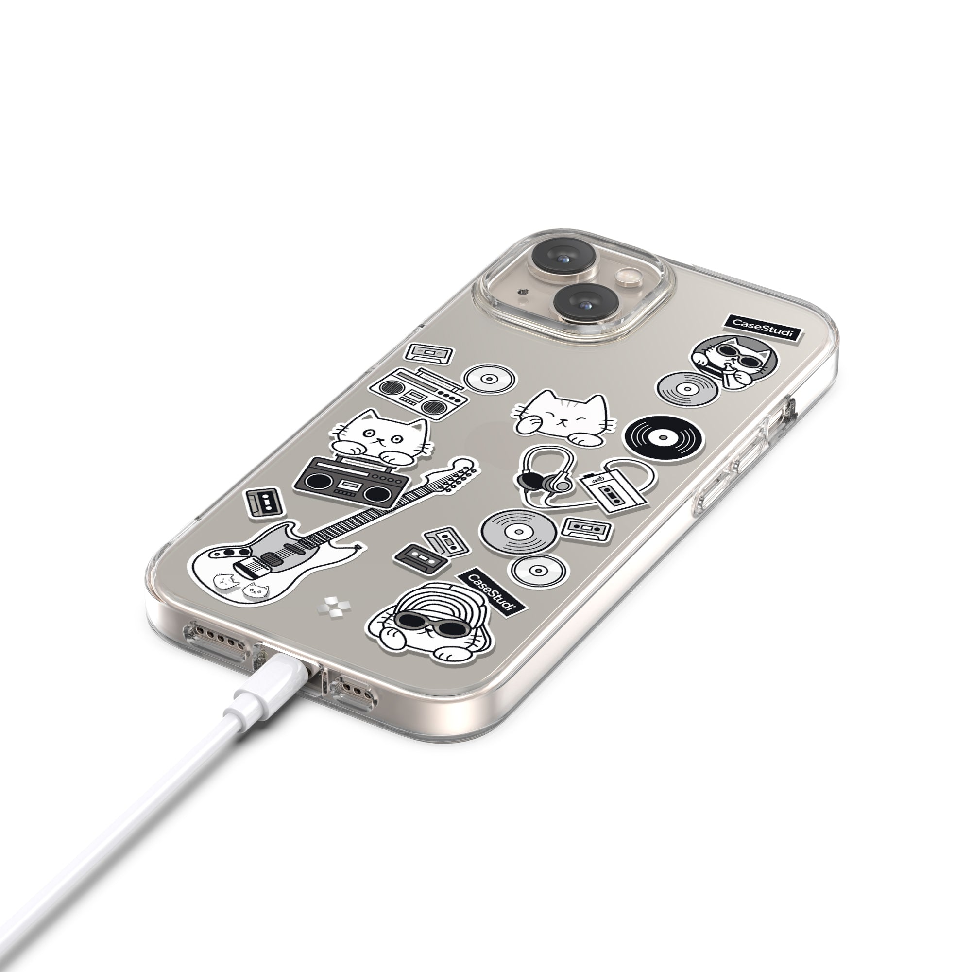 iPhone 14 Pro / Pro Max / 14 / 14 Plus Case: Cast Music Cat