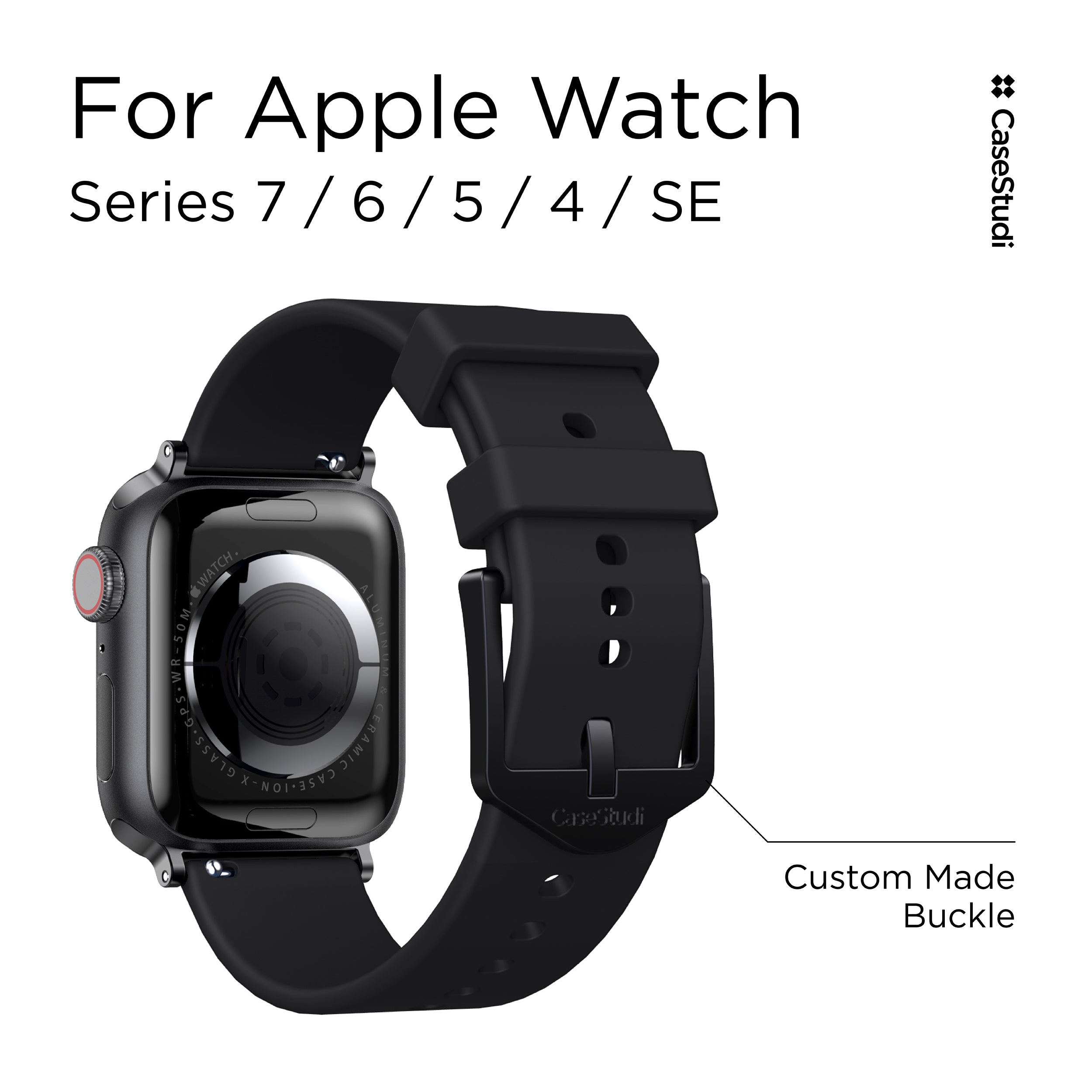 APPLE WATCH シリーズ 7/6/5/4/3/SE ULS バンド: ブラック
