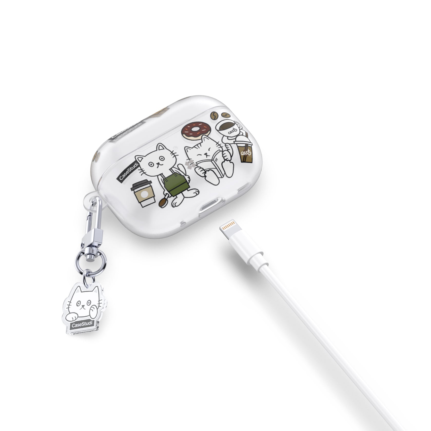 AIRPODS PRO 2 CASE: CAST COFFEE CAT