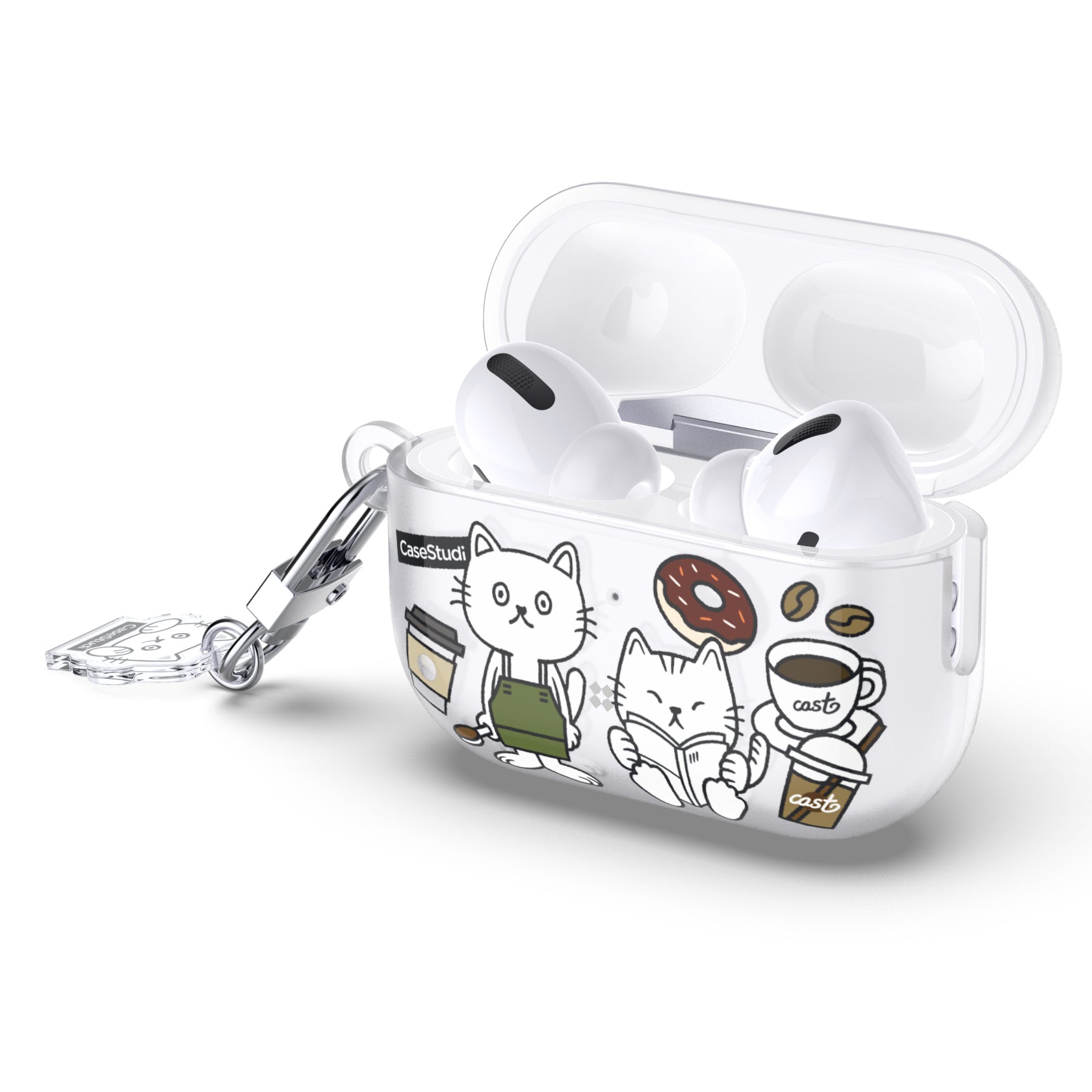 AIRPODS PRO 2 CASE: CAST COFFEE CAT